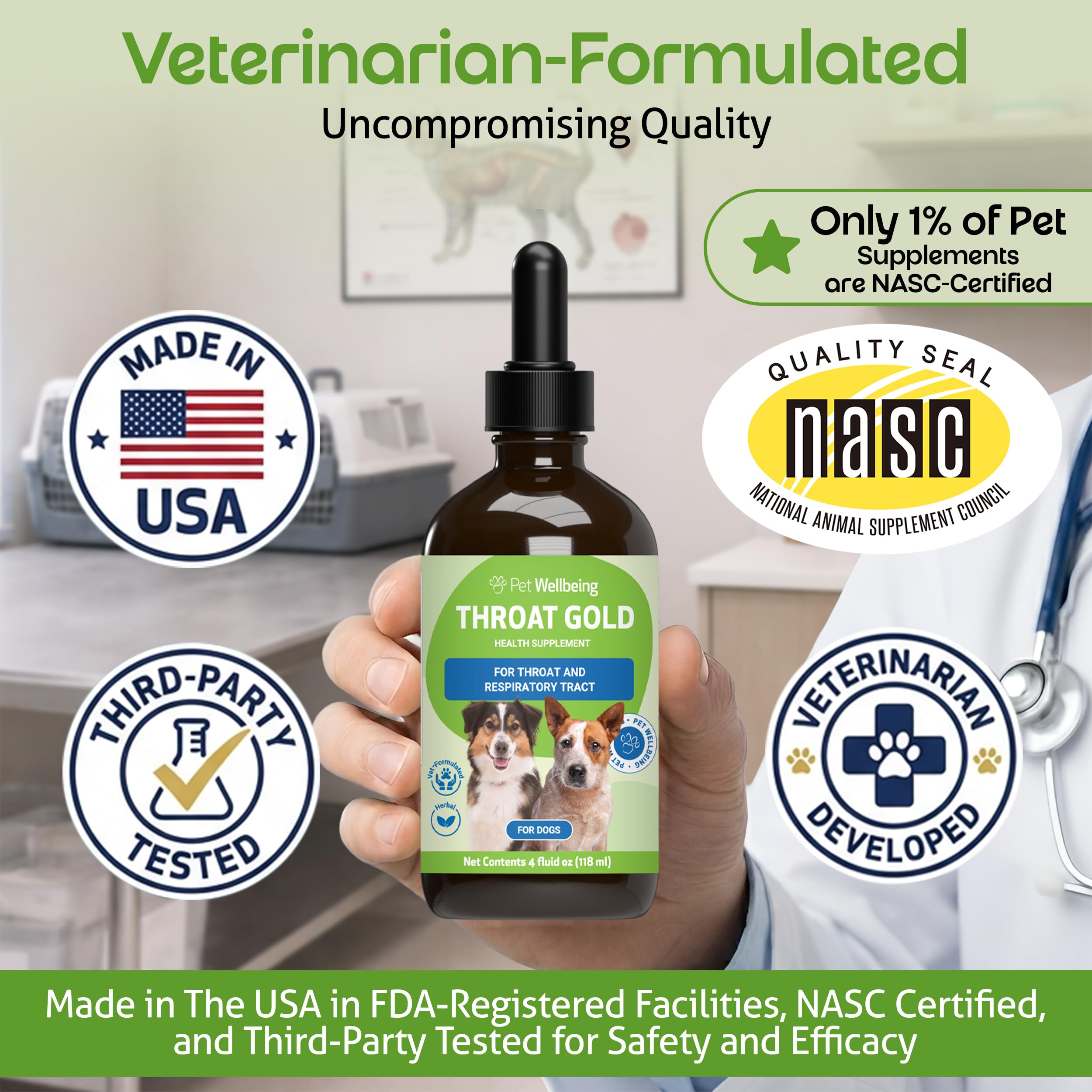 Pet Wellbeing Gola Oro - Tosse E Gola Succhietto.