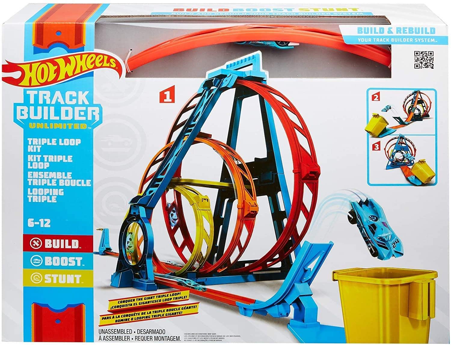 Mattel Hot Wheels Track Builder Unlimited Triple Loop zestaw