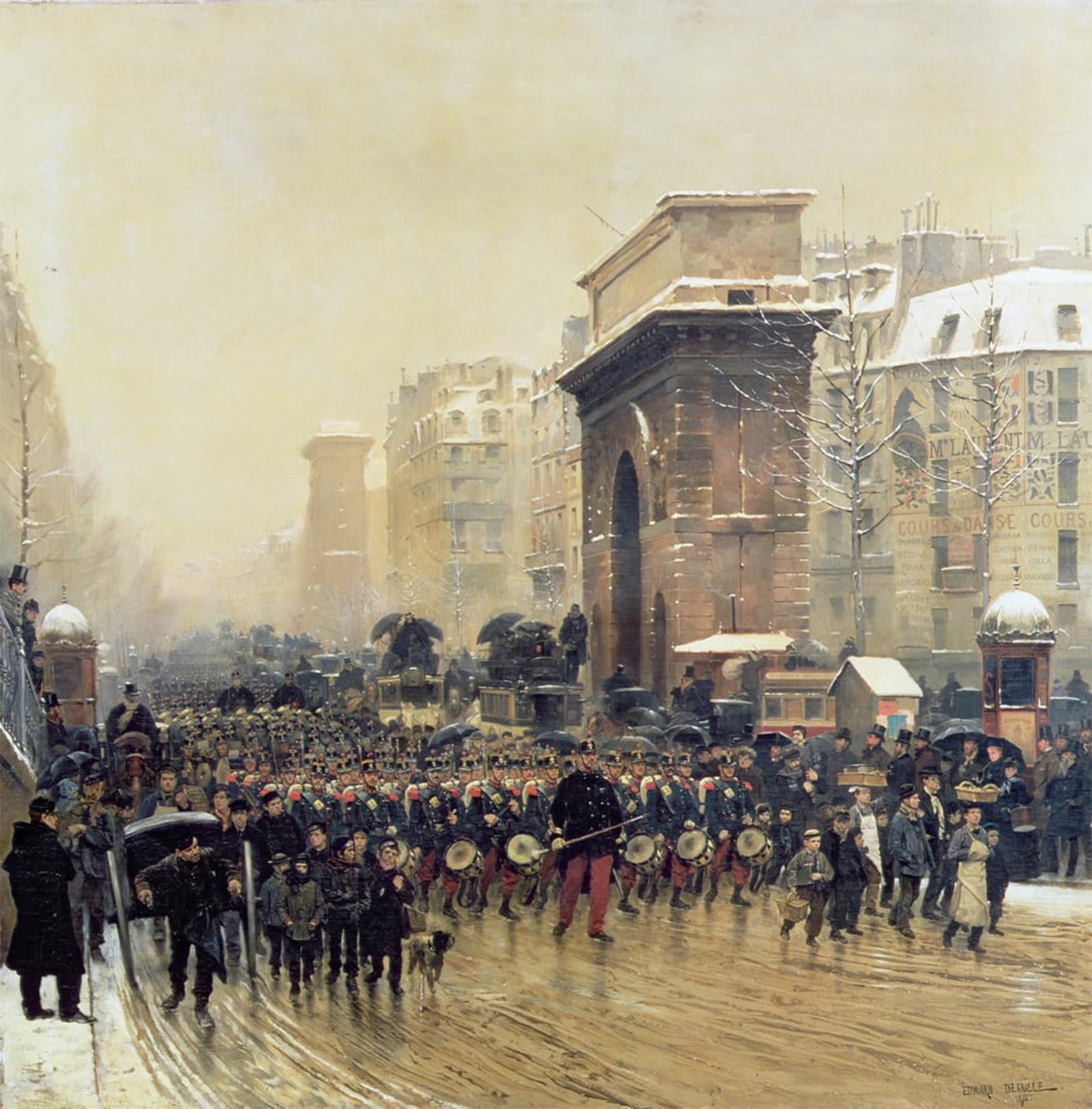 SERENDIPITP Aesthetic Poster Photo Wall Print Retro Picture the Passing Regiment by Jean Baptiste Edouard Detaille Modern Wall Artwork for Home Decor 60x90cm