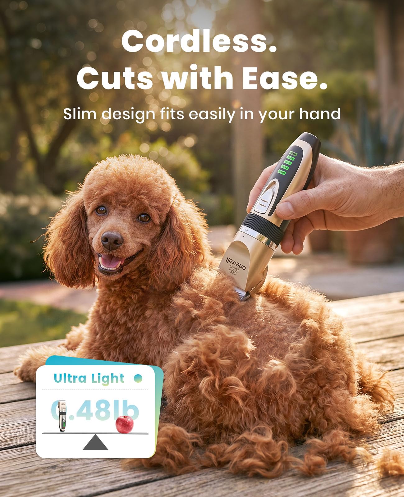 Oneisall Dog Clippers - Quiet & Powerful -6