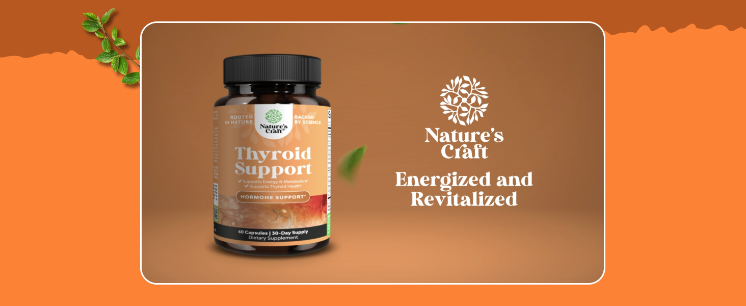 Herbal Thyroid Support Complex - Potent Kelp Iodine Supplement with L Tyrosine, Bladderwrack, Selenium & Pure Ashwagandha for Hormone Balance - Mood & Energy Dietary Pills - 60 Count