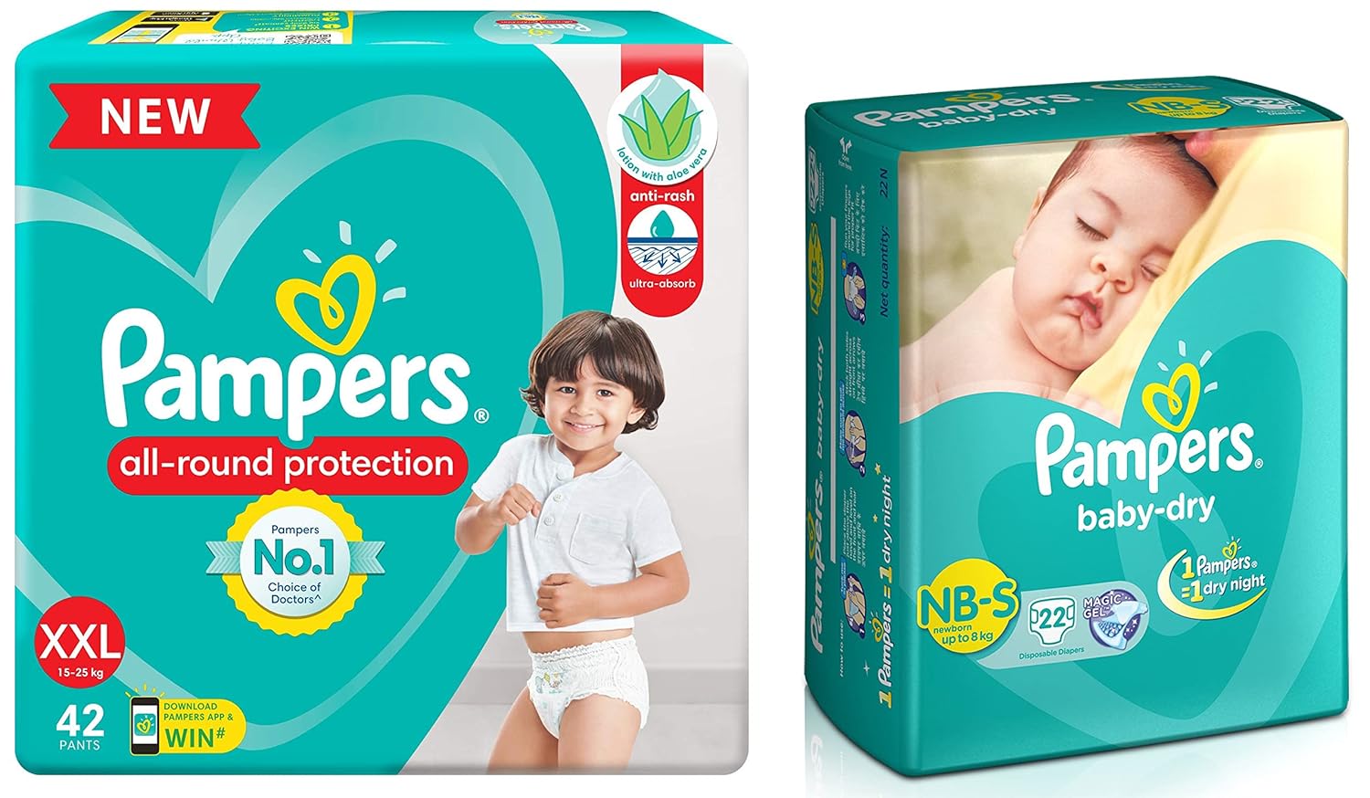 Buy Pampers All round Protection Pants, XXL Size, 42 Count & Taped