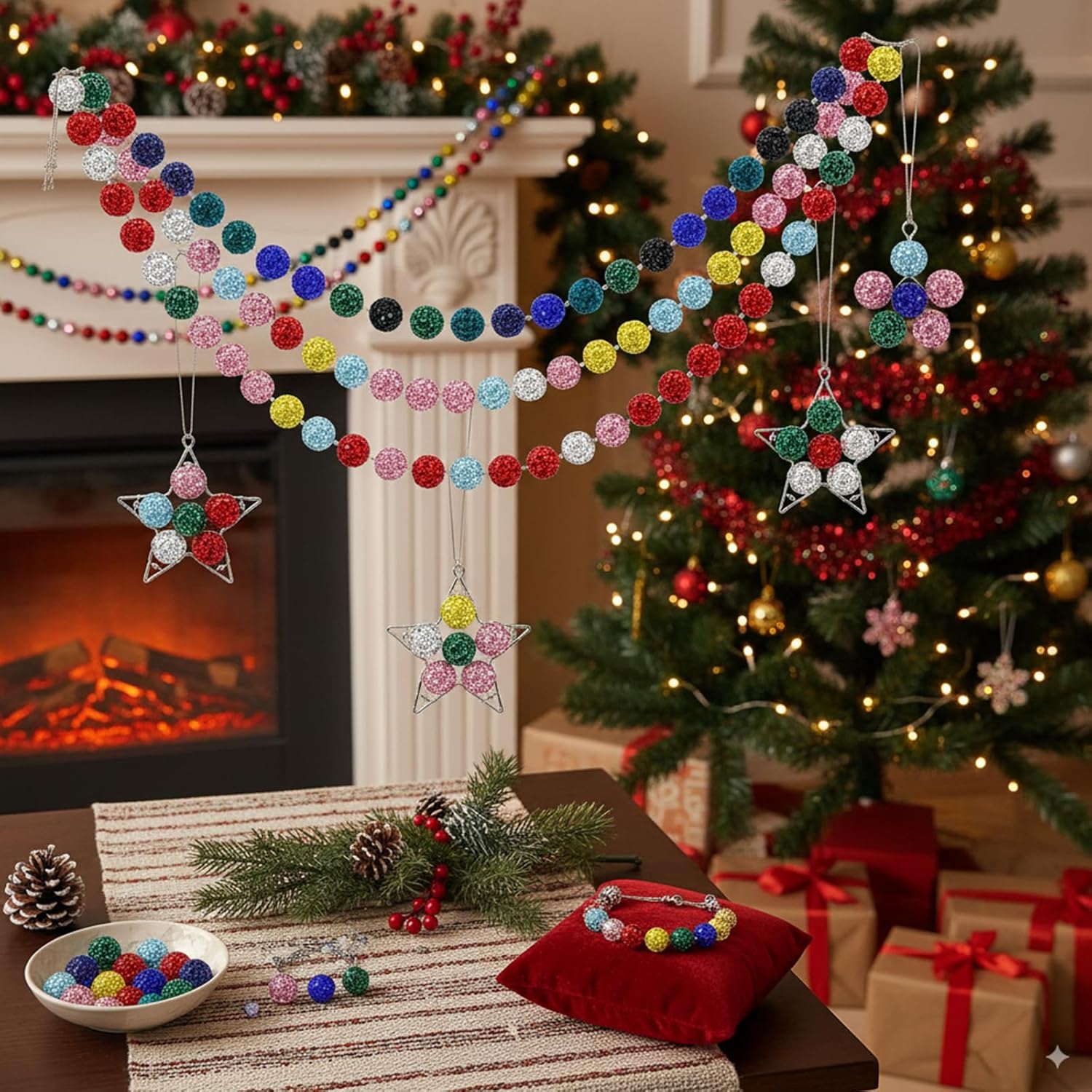 10mm Grade A Rhinestone Beads for Baseball Necklace-Round Disco Ball Bead Rhinestone Clay Beads for Earring Jewelry Making,Necklace Bracelet,DIY Craft Supplies(100 pcs White) - Image 8