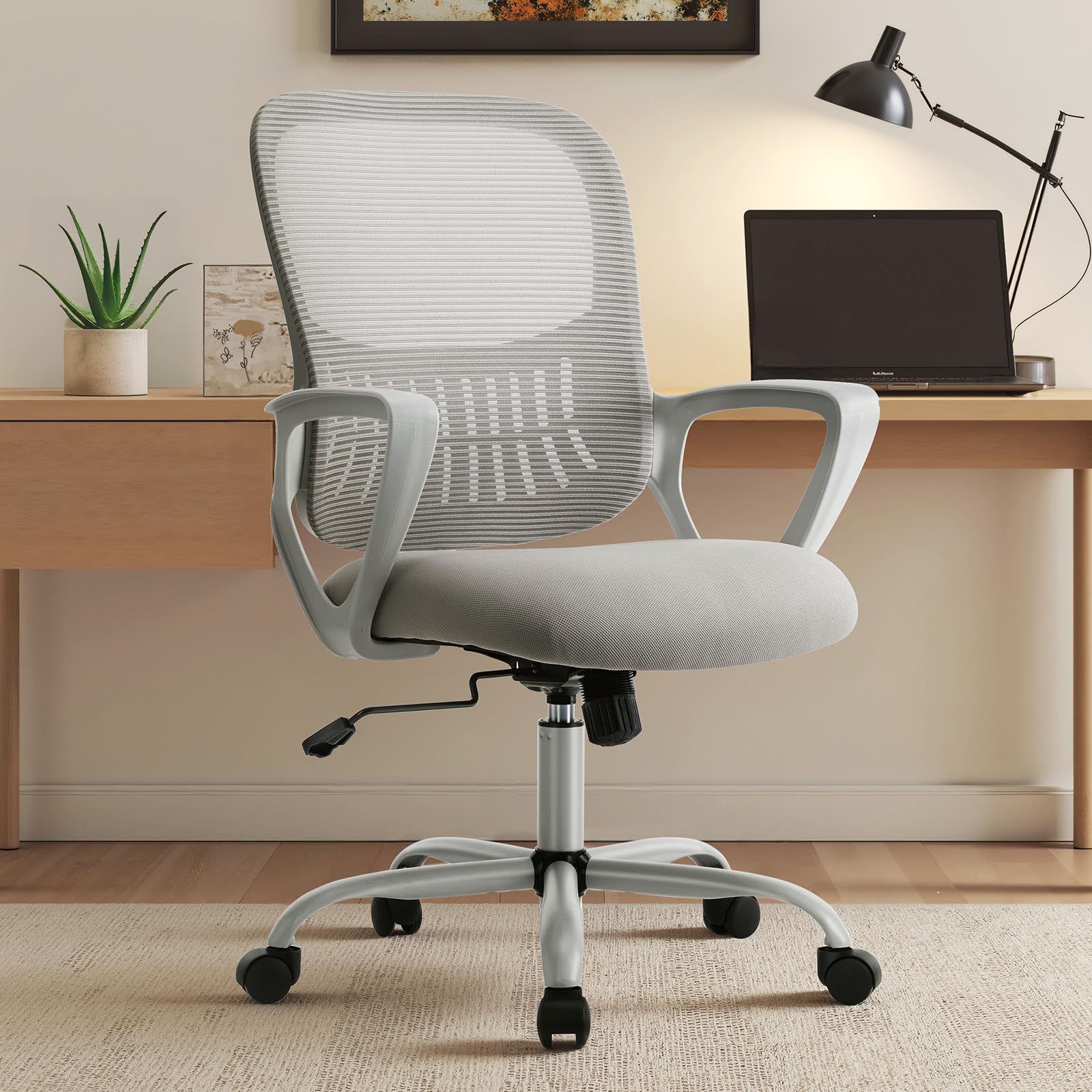 OLIXIS Home Office Chair, Mesh Desk Chair, Ergonomic Lumbar Support