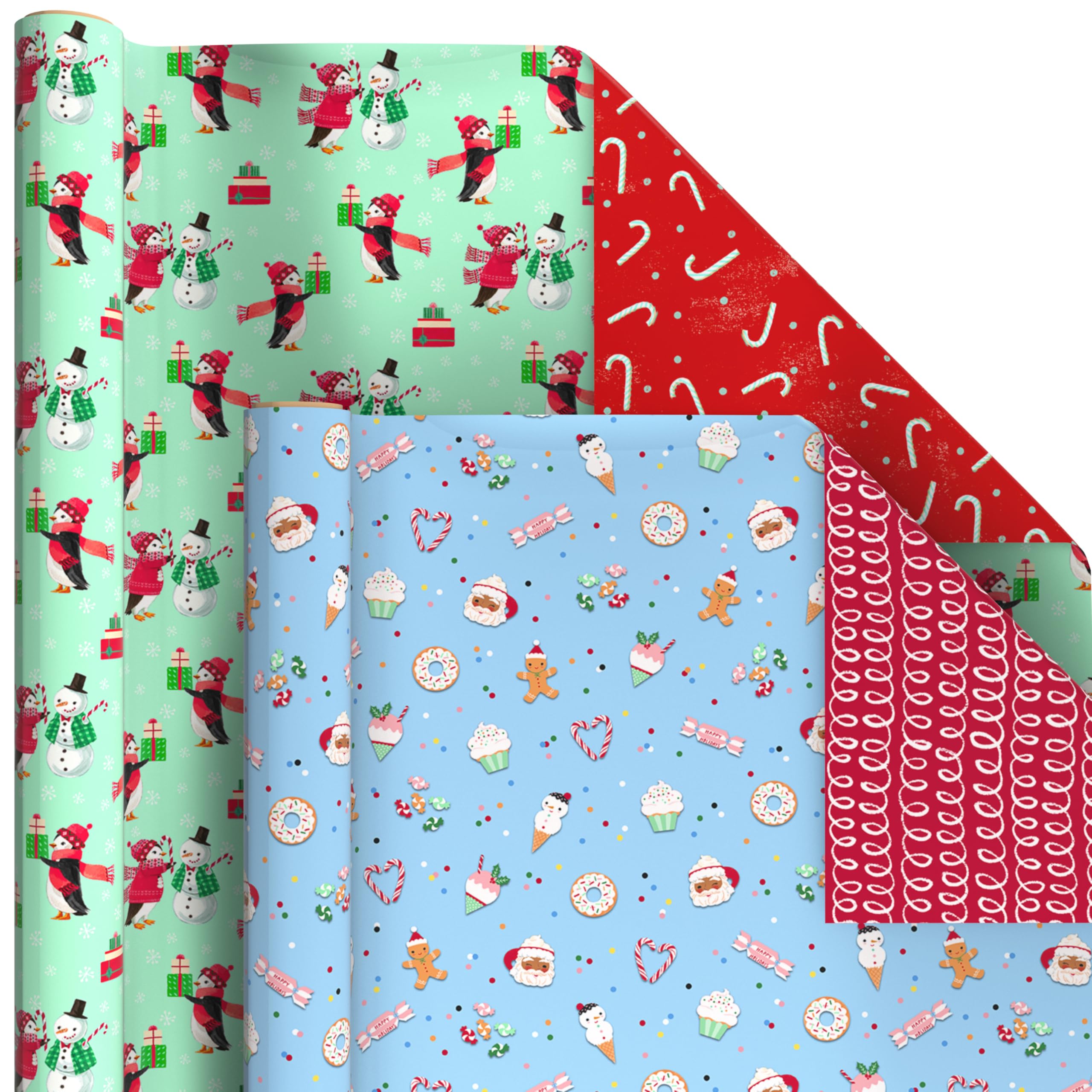 Hallmark Wendbares Geschenkpapier-Set für Weihnachtsfeiertage