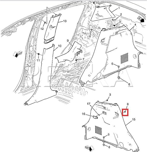 Miniatura 7 de Rexka 15 piezas LiftGate Clip de retención para panel de moldura de puerta para GM 11547574 11610605 Buick Chevy Cadillac GMC Cruze Equinox Malibu