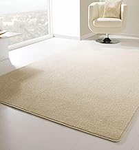 Steffensmeier Kurzflor Teppich Cambridge, Wohnzimmer, Schlafzimmer, in Beige, Größe: 100x200 cm