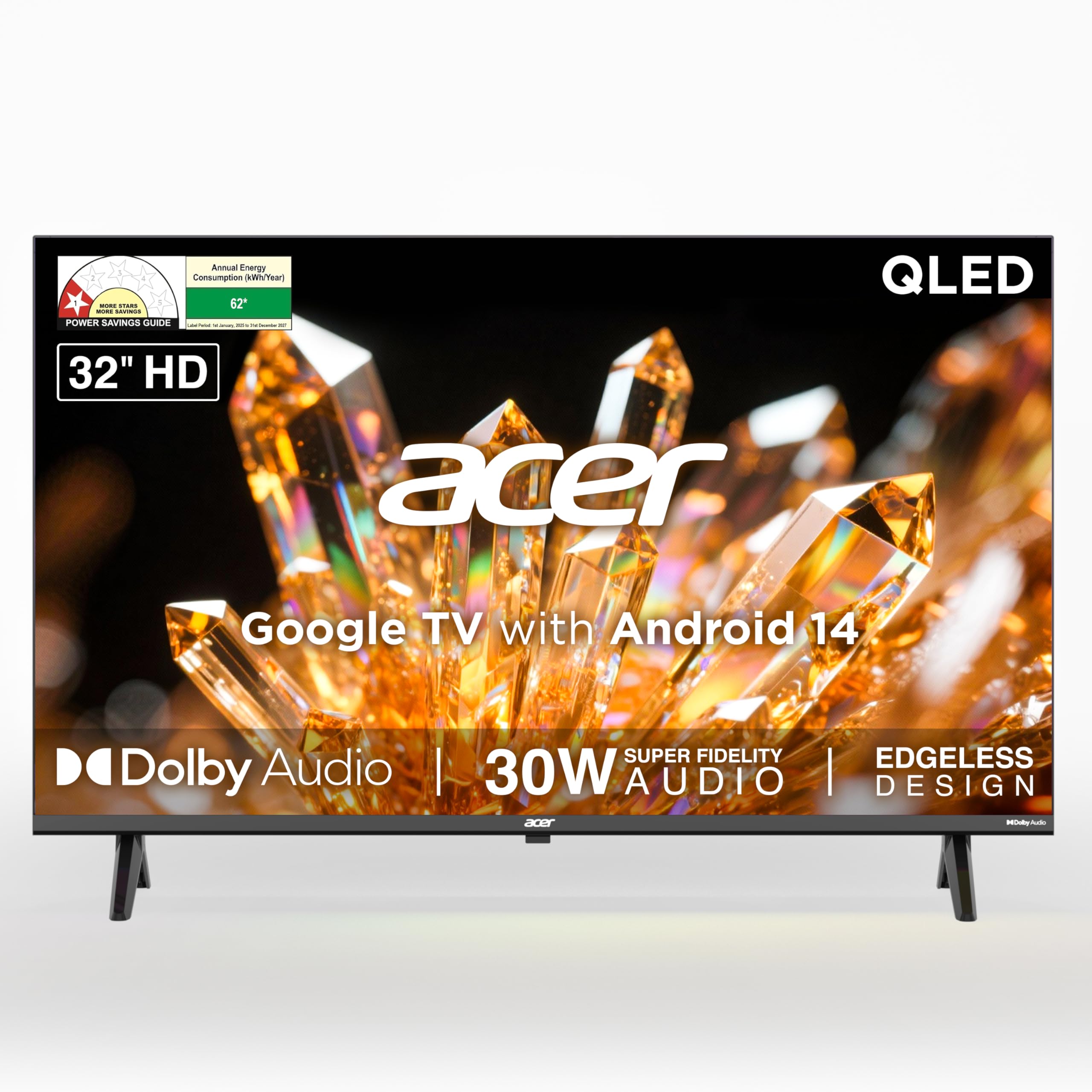 acer 80 cm (32 inches) Ultra V Series HD Ready Smart QLED Google