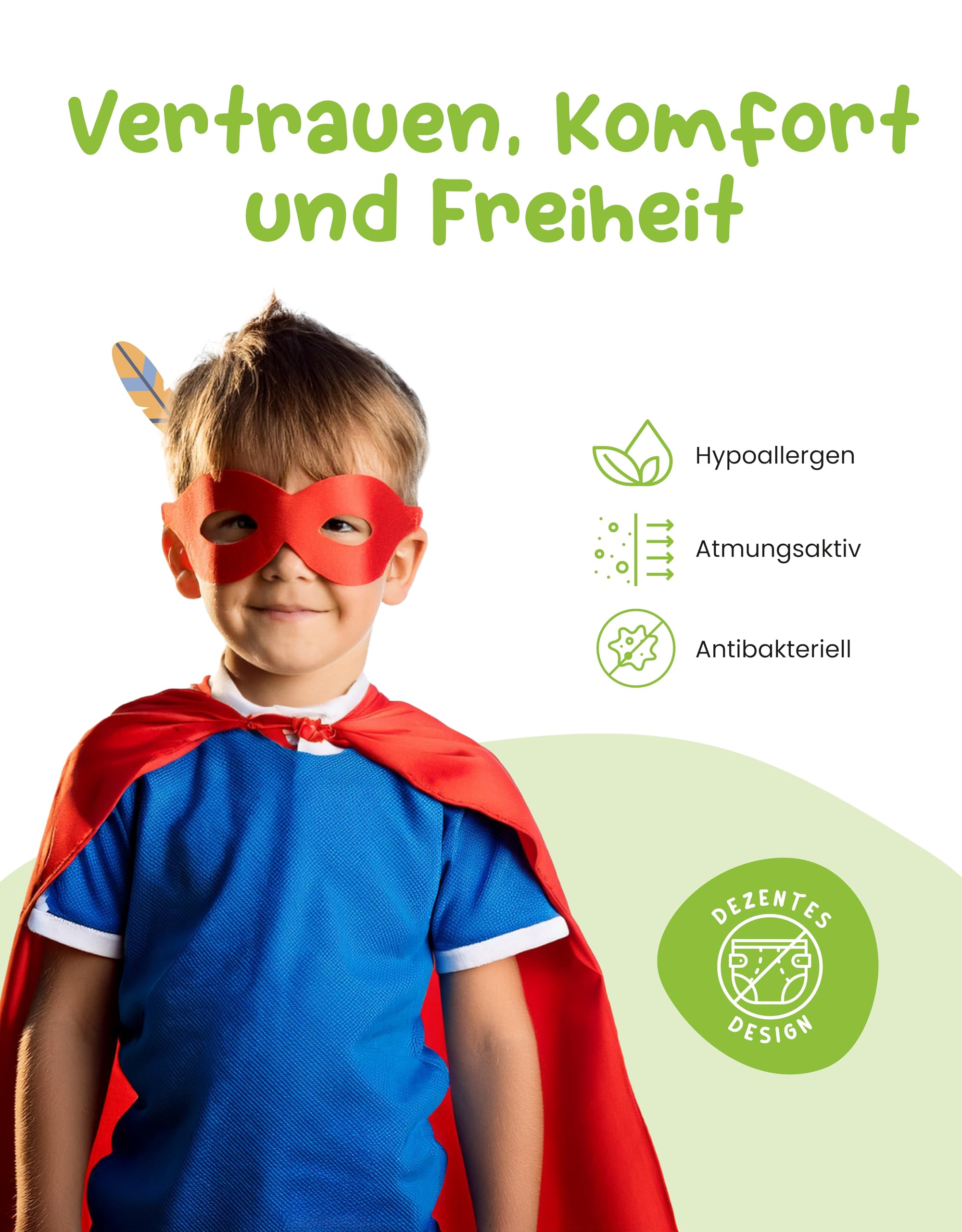 DRY & COOL Jungen Inkontinenz-Slip Army (80 ml) | Wiederverwendbare & Waschbare Unterwäsche | Für leichte Tagesunfälle | Kein Windelersatz |