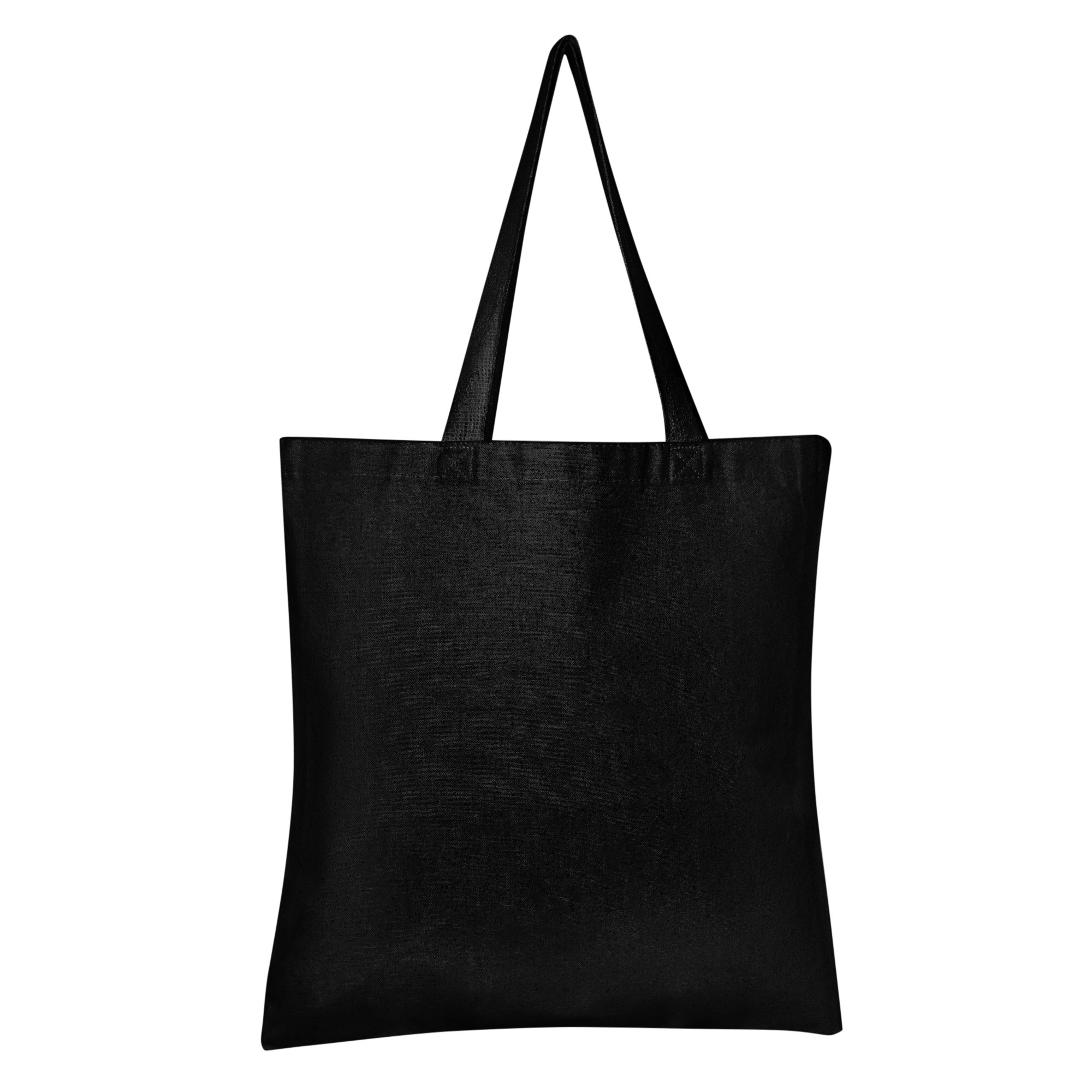 BagzDepot Canvas Tote Bag | 12 PACK | Heavy Duty & Extra Durable Strong Reusable Eco Friendly Canvas Totes for Crafting Decorating Shopping Wedding Swag Bag Events and MORE! Black, One Size