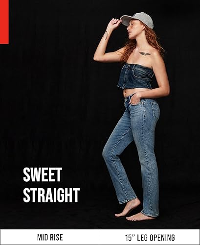 Miniatura 7 de Lucky Brand Sweet Straight de talle medio en Olancha Destructed