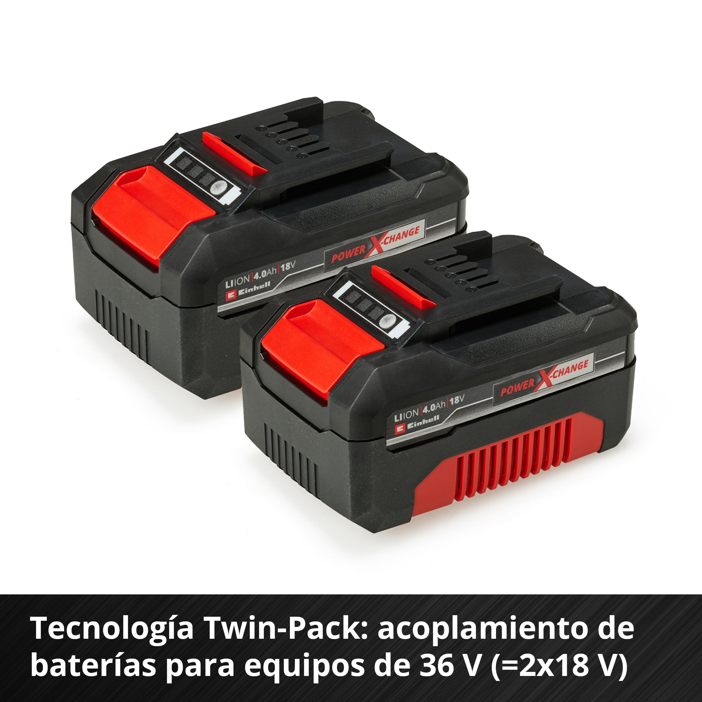 Einhell Original Kit de Inicio Batería y Cargador Power X-Change (batería de Iones de Litio, 18 V, 4,0 Ah y Cargador rápido, Apto para Todas Las Herramientas Power X-Change)