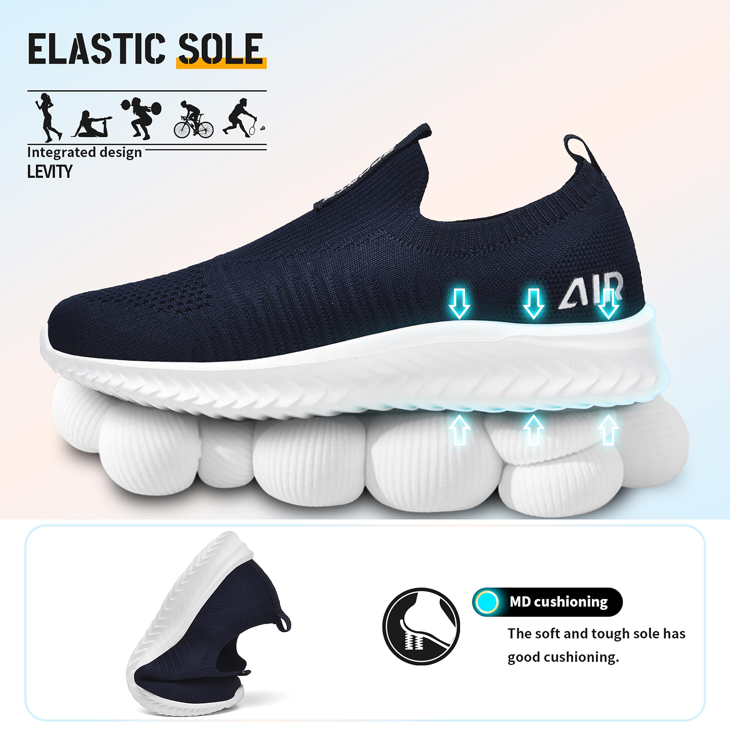 Littleplum Chaussures Femme Confortable Basket Running Marche Sport Travail Bssse Sneakers