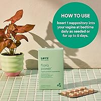 Vista 6 de Love Wellness Flora Power - Supositorios probióticos vaginales con vitamina C Apoya el equilibrio del pH y la salud vaginal Sin fragancia, sin