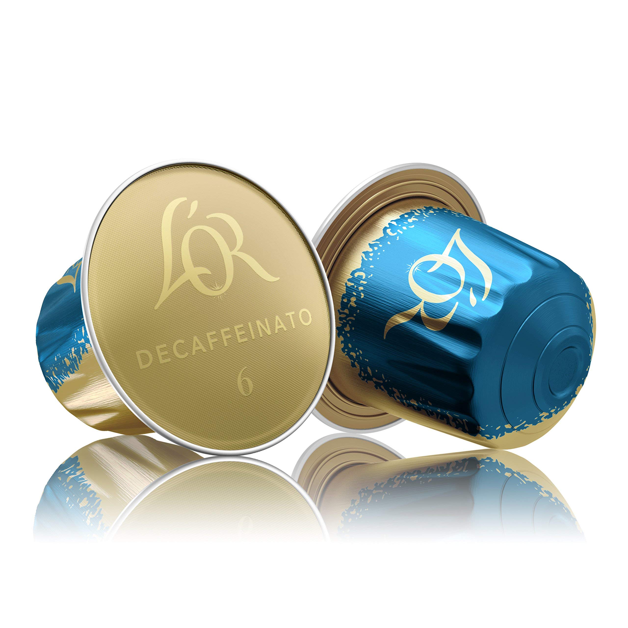 L'OR Decaffeinato - 100 Capsules de Café intensité 6 - Compatibles Nespresso (lot de 10 x 10)