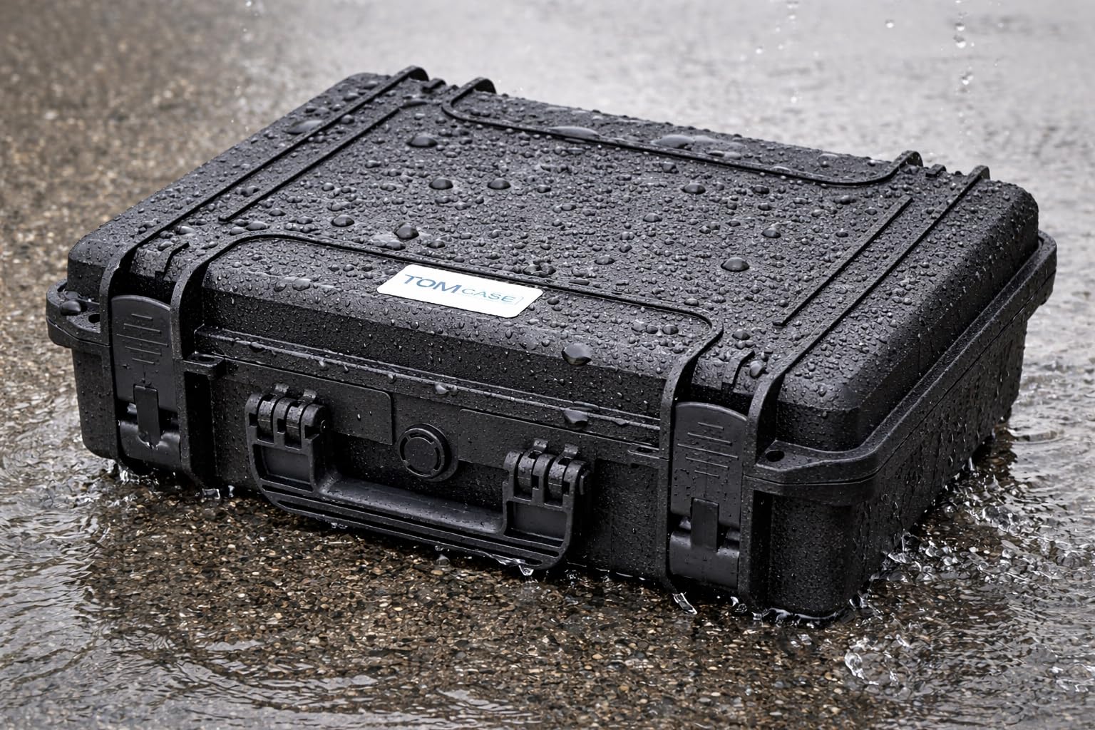 TOMcase custodia impermeabile da esterno per notebook/laptop fino a 17" e accessori, valigetta rigida infrangibile con schiuma a trama configurabile, custodia da trasporto