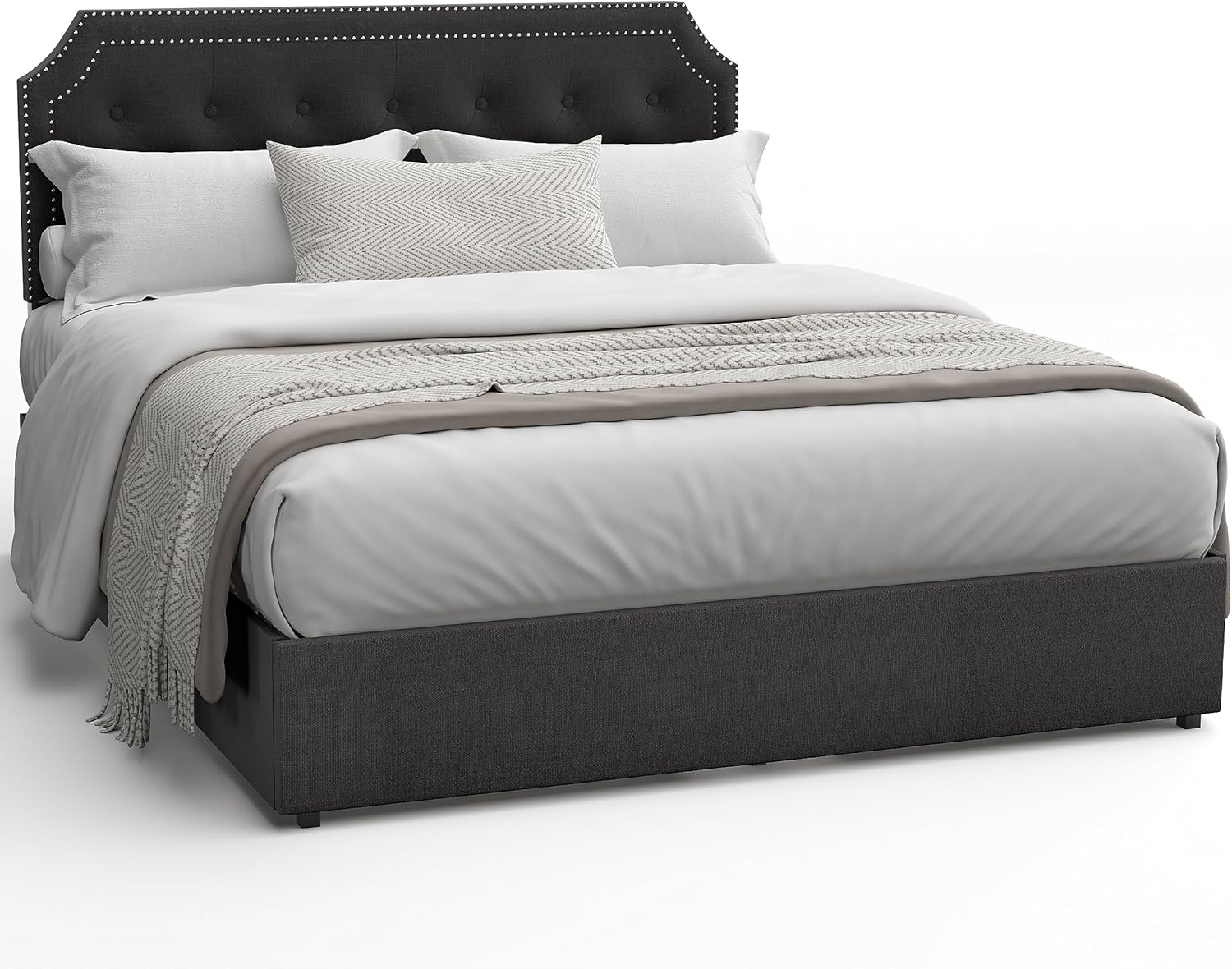 DG Casa Ardon Queen Size Upholstered Platform Bed Frame