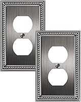 Vista 133 de Paquete de 2 cubiertas de placa de interruptor de luz de doble palanca, cubiertas decorativas de placa de doble interruptor Pearls, placa de pared