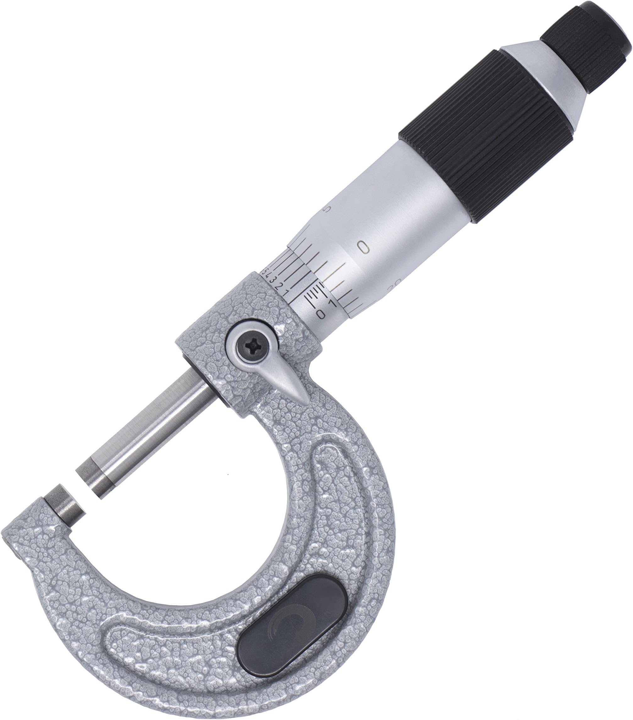 Clockwise Tools MMTR-01 Premium Outside Micrometer with Carbide Tip 0-1" Measuring Range 0.0001" Graduation Precision Machinist Tool