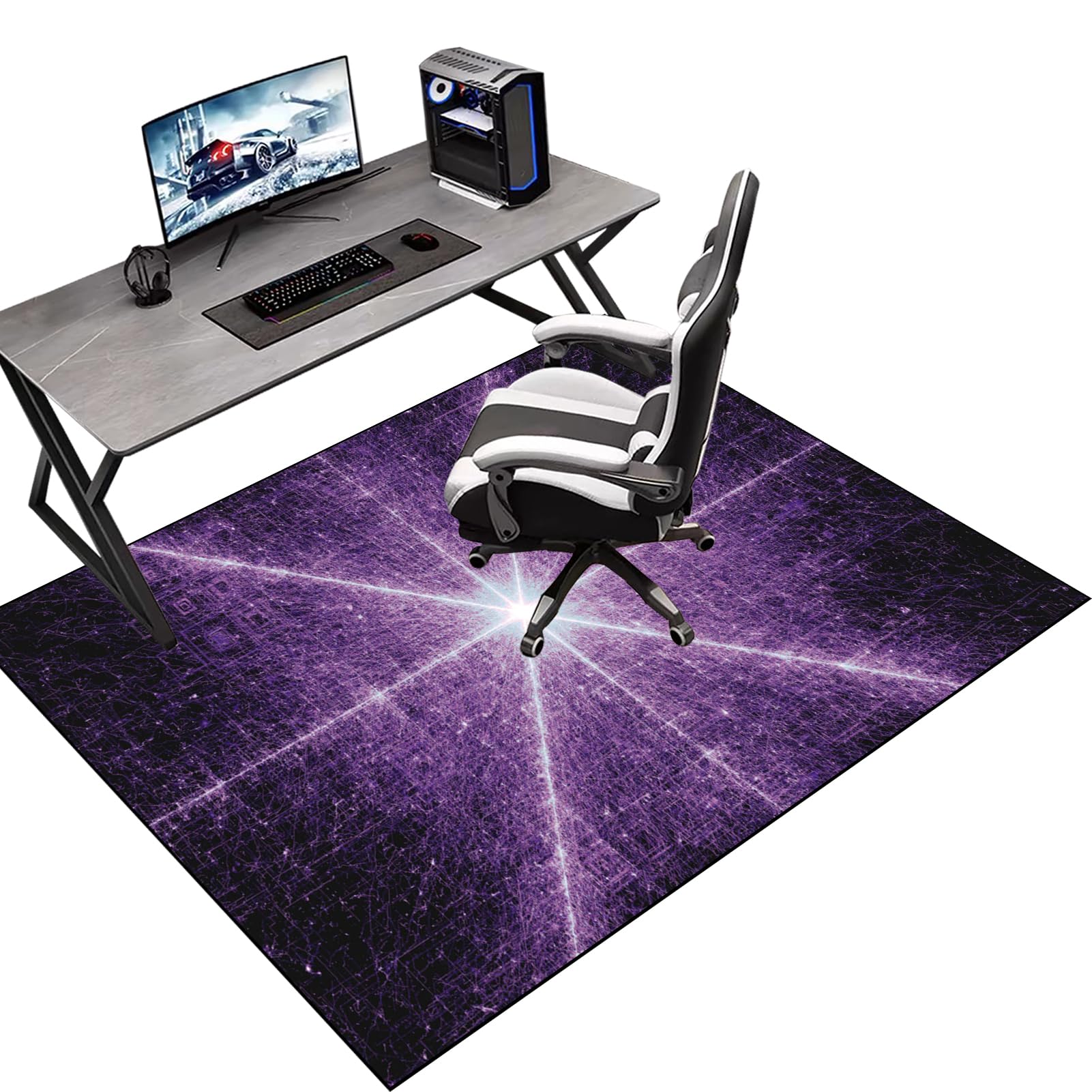 90 x 120 cm Gaming Chair Mat Non-Slip Protective, Office Carpet Protector Chair Mat, Floor Protector for Office Chair, Office Chair Mat for Hardwood Floor, Multi-Purpose Hard Floor Protection Mat โ image 1