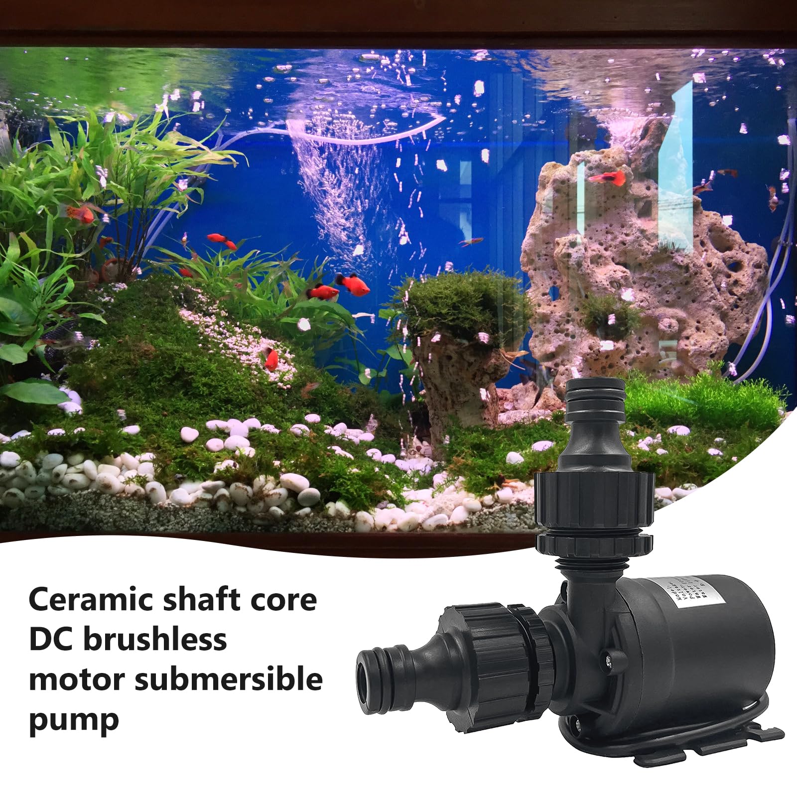 2 Pièces Pompe a Eau 12v, Mini Pompe à Eau Submersible Moteur Sans Balais 800l/h 5m, Pompes à Eau pour la Circulation de l'eau de la Piscine de Fontaine Solaire d'aquarium d'étang de Bassin