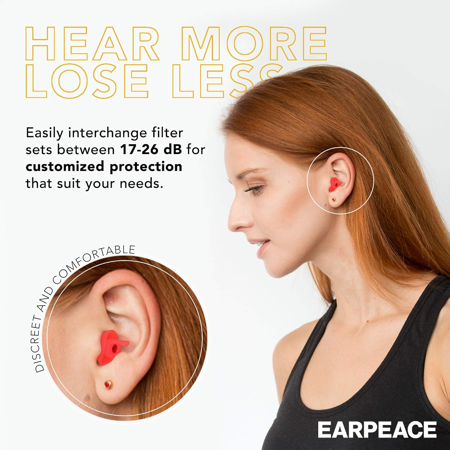 Buy 1 get 1 🔥 EarPeace Reusable Safety Ear Plugs – High Fidelity Hearing Protection for DIY, Construction, Work, Loud Environments and Airplane Noise Reduction (Standard, Black Case)