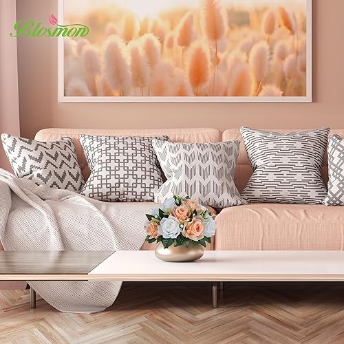 Miniatura 9 de BLOSMON Bolas de flores, centros de mesa de rosas de boda 6 piezas de flores falsas moradas azul marino bolas de besos Decoración Arreglos florales