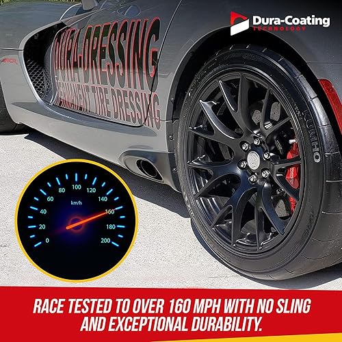 Miniatura 7 de DURA-COATING TECHNOLOGY, Dressing Total Tire Kit  Kit de coche de tamaño individual  Kit de apósito de neumáticos, limpieza y restauración para