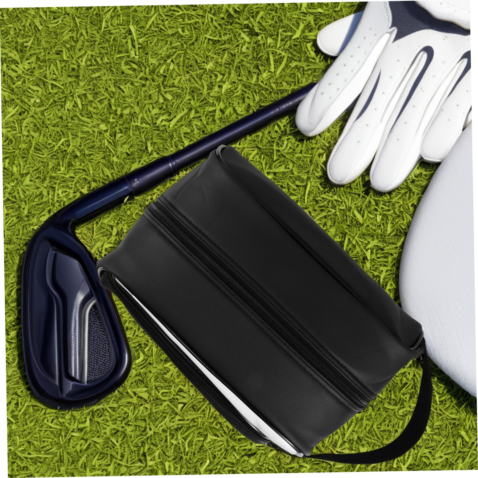 Schuhtasche Aus Pu Mit Reißverschluss Für Golf-Sportschuhe Staubdicht Reise-Schuh-Organizer Schuhbeutel Für Zuhause Und Outdoor-aktivitäten Geeignet Für Verschiedene Schuharten