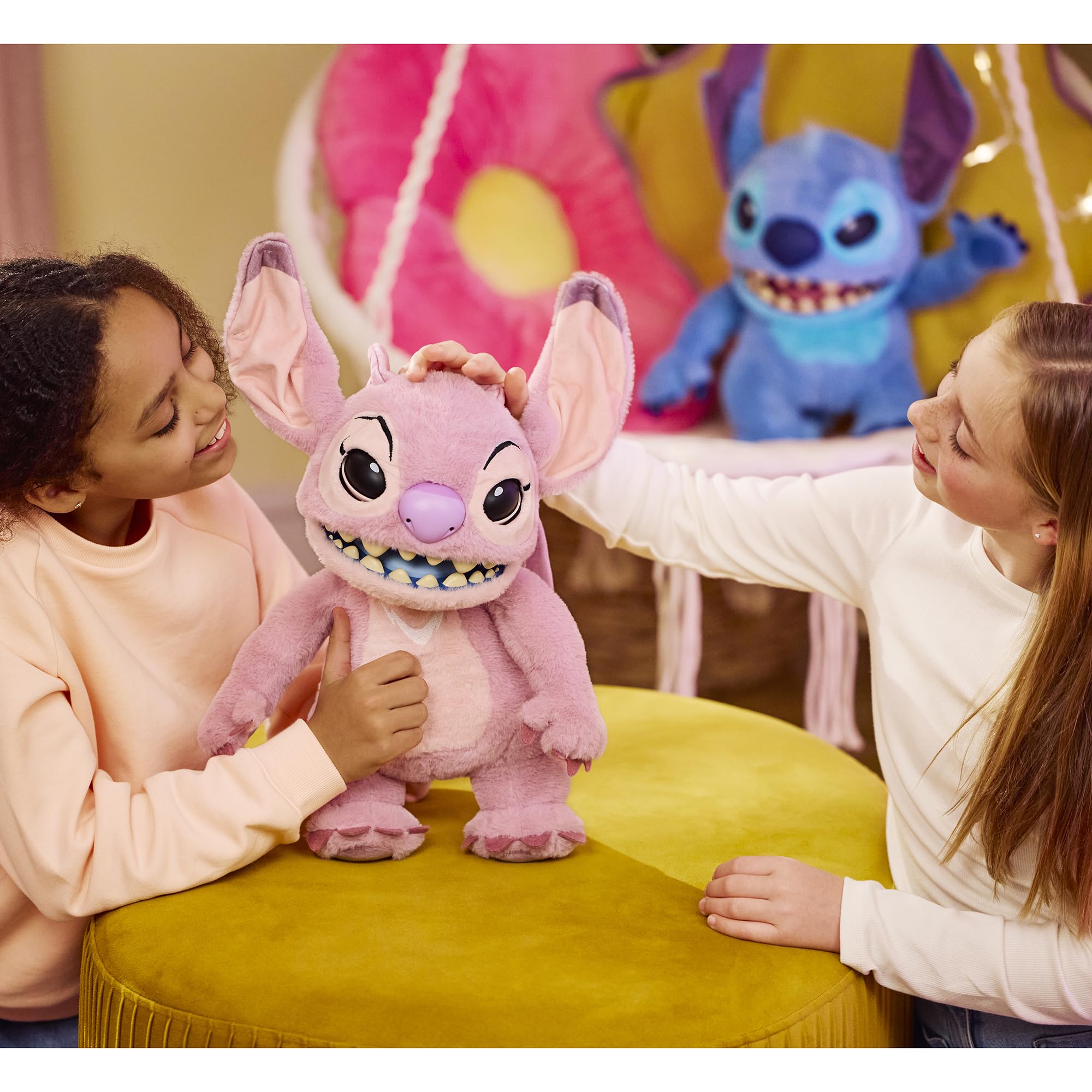 WOW! STUFF Disney Angel Puppetronic by RealFX | with a Limited 1st Edition Certificate | Looks, Feels & Sounds Real! | Disney's Lilo & Stitch | Over 100 Action & Sounds | 18" High | Ages 6+