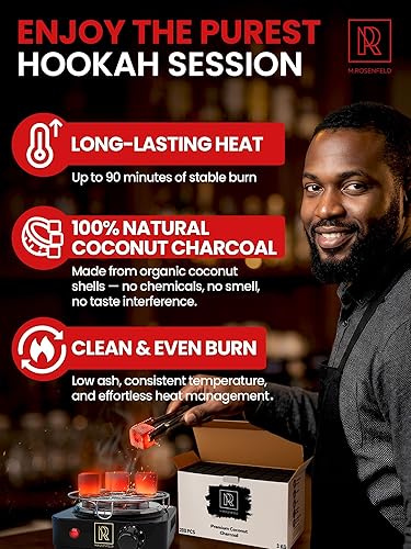 Miniatura 17 de Cachimba carbón de carbón de coco – Paquete XL 84 unidades y 2.6 lbs (2.6 libras) – Calidad premium 0.984 in (1x1x1 in) – 100% carbón de coco