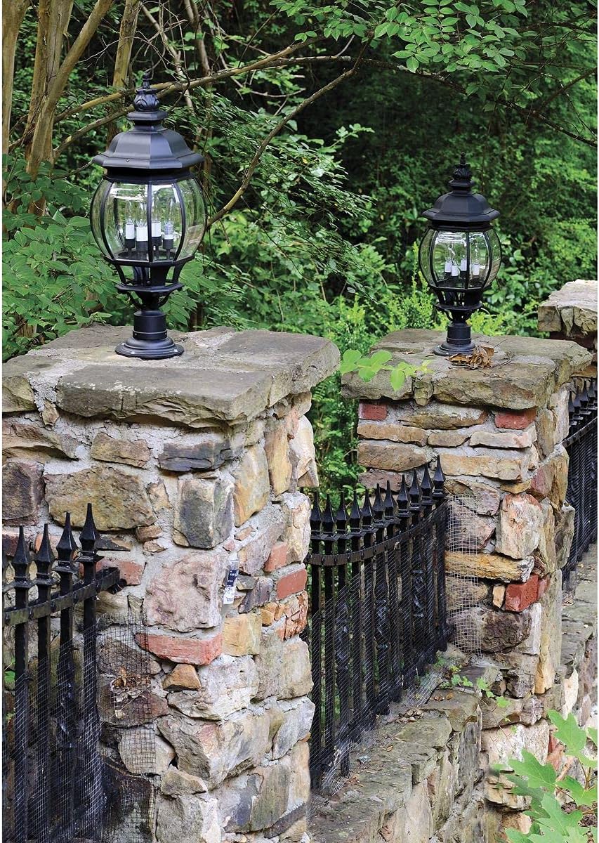 Progress Lighting P8726-31 Cast Aluminum for Mounting Post Lanterns Except P5404, P5467 on Pedestals or Walls, Black