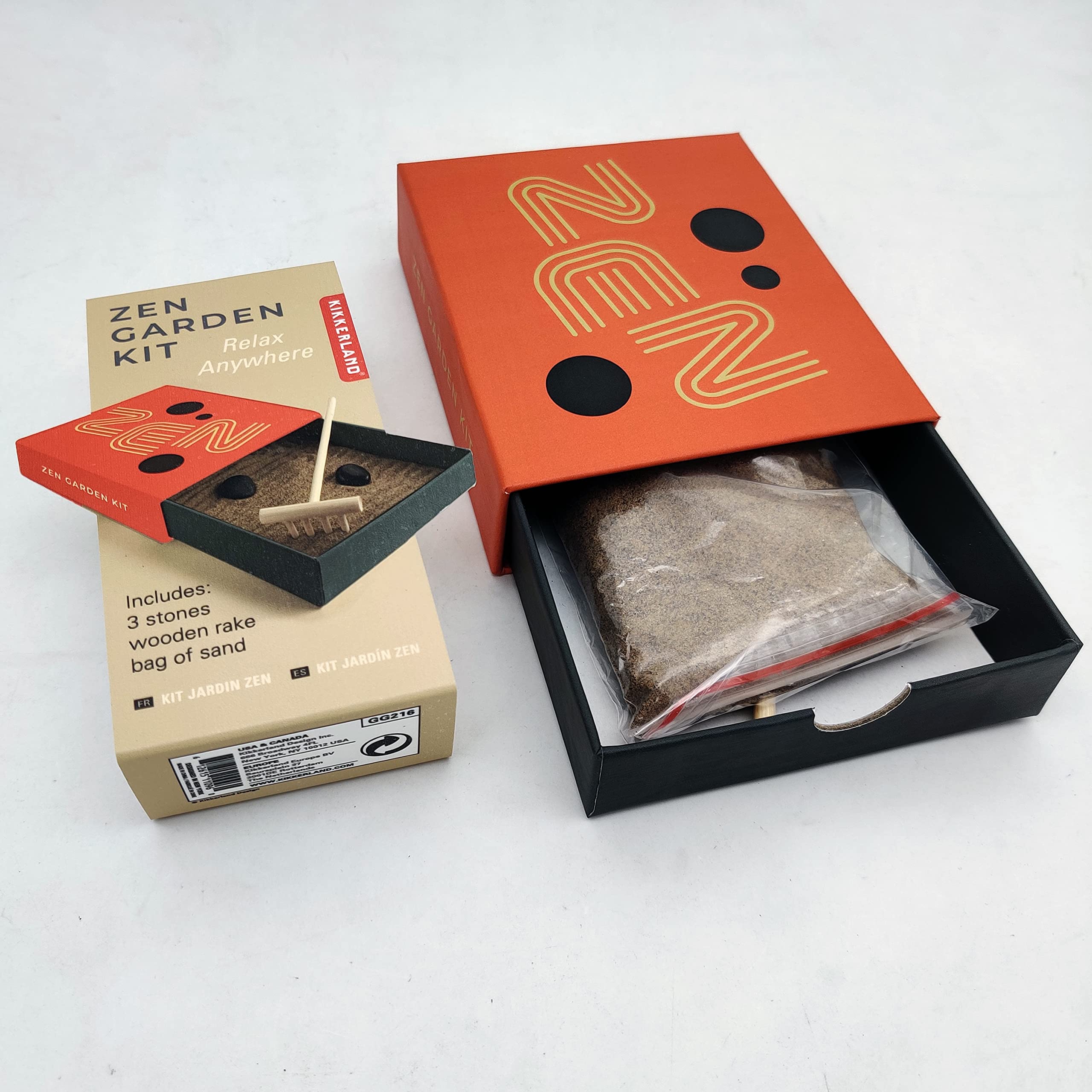 Amazon.com: Kikkerland Desk Table Zen Garden Kit for Stress Relief