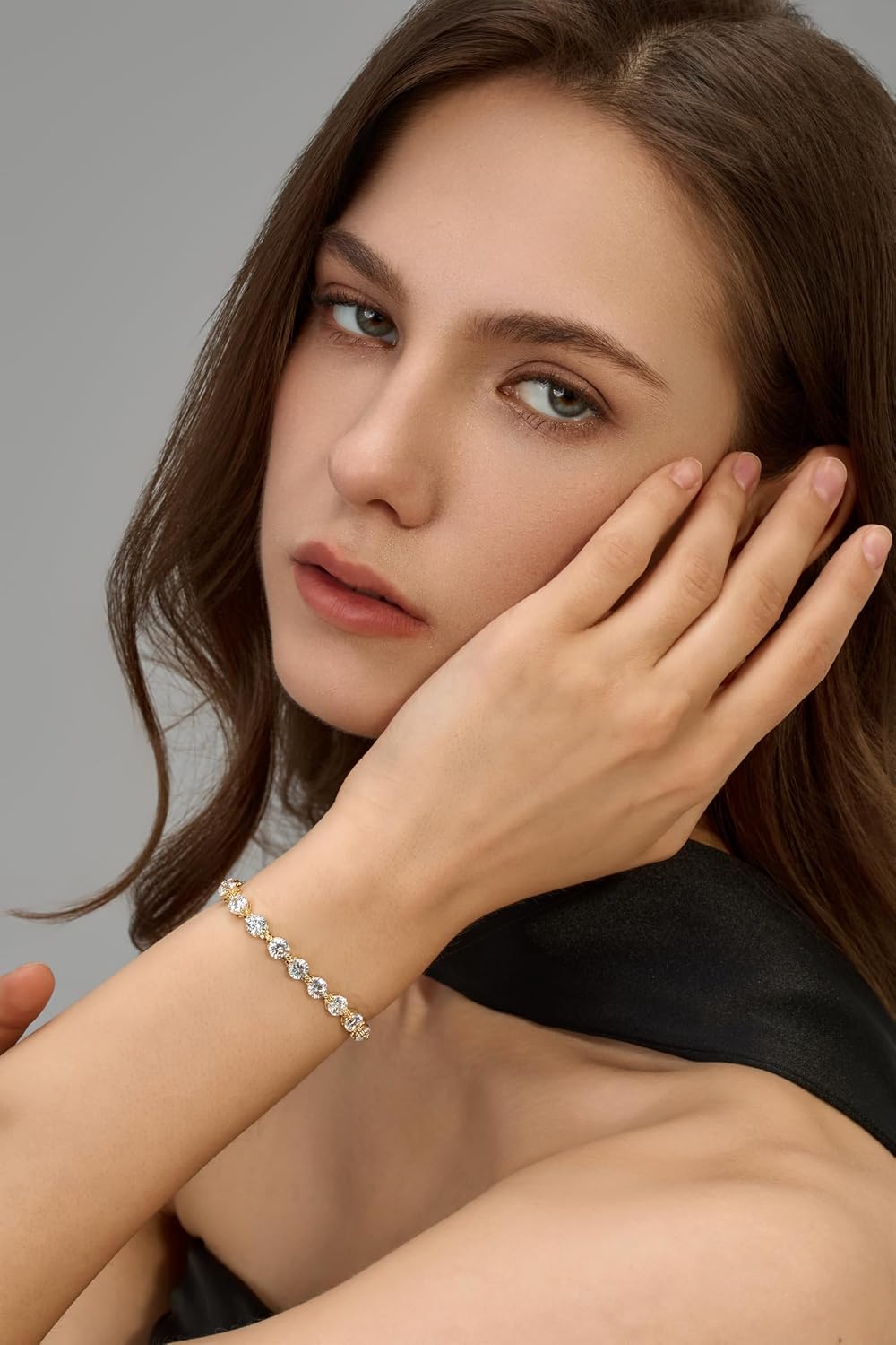 14K Gold Filled Tennis Bracelet for Women-3mm,4mm 5mm CZ Stone Classic Gold Bracelet for Women, Valentines, Mothers, Christmas Jewelry for Women