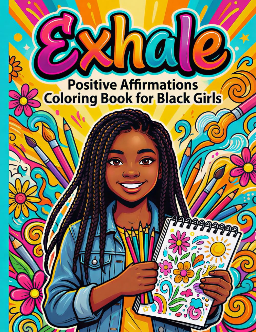 Exhale: Positive Affirmations Coloring Book for Black Girls: Empowering Art and Inspiring Quotes to Build Confidence, Self-Esteem, and Creativity for ... & Creativity (Exhale Coloring Books)