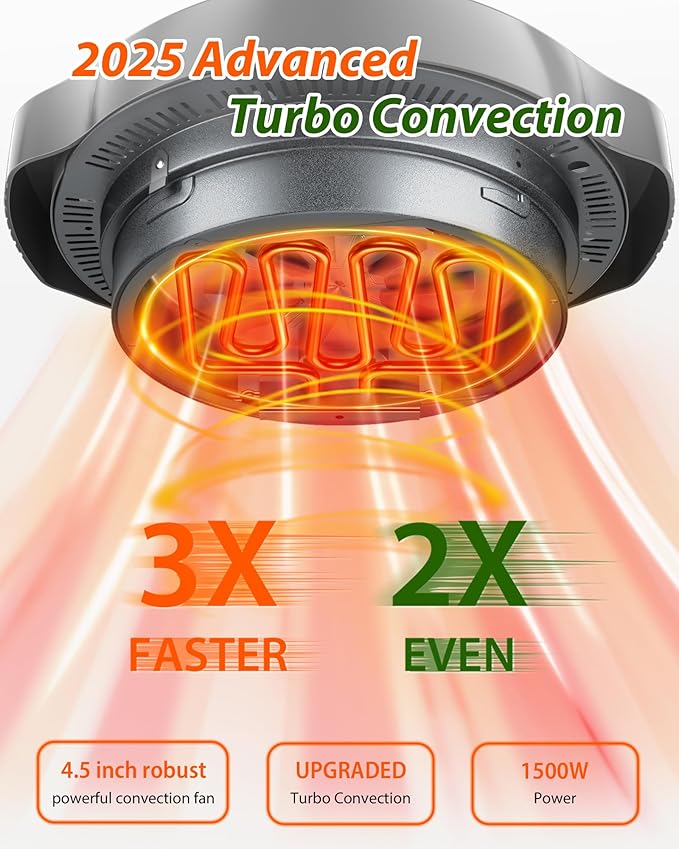 Horno de Mesa Nuwave Pro Plus 2 Cool Gray, Freidora de Aire, miniatura 6