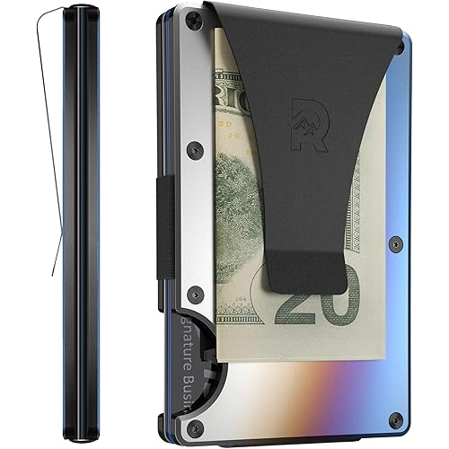 Ridge Wallets for Men - Slim Minimalist Wallet For Men, Front Pocket Wallets for Men, RFID Wallet For Men - Card Holder Wallet (Burnt Titanium)