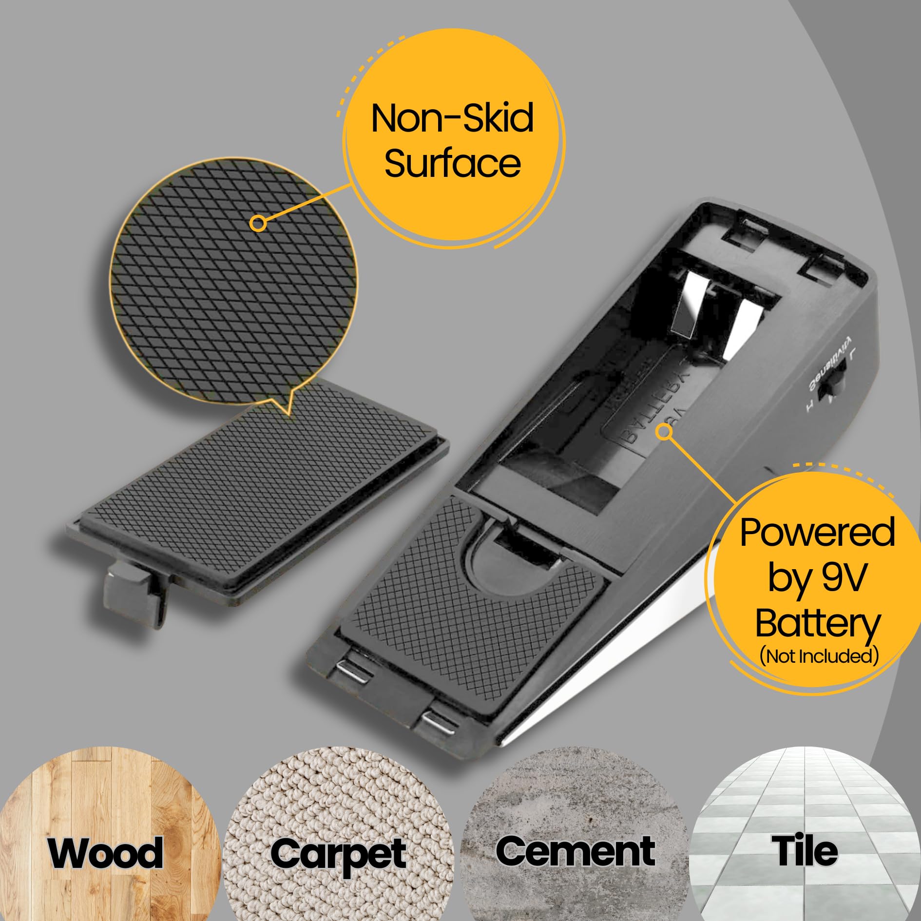 Juego de cerradura de puerta portátil + alarma de tope de puerta - Kit de seguridad de viaje para habitaciones de hotel, hogar, dormitorios y apartamentos - PocketLock (rojo, cerradura + alarma)