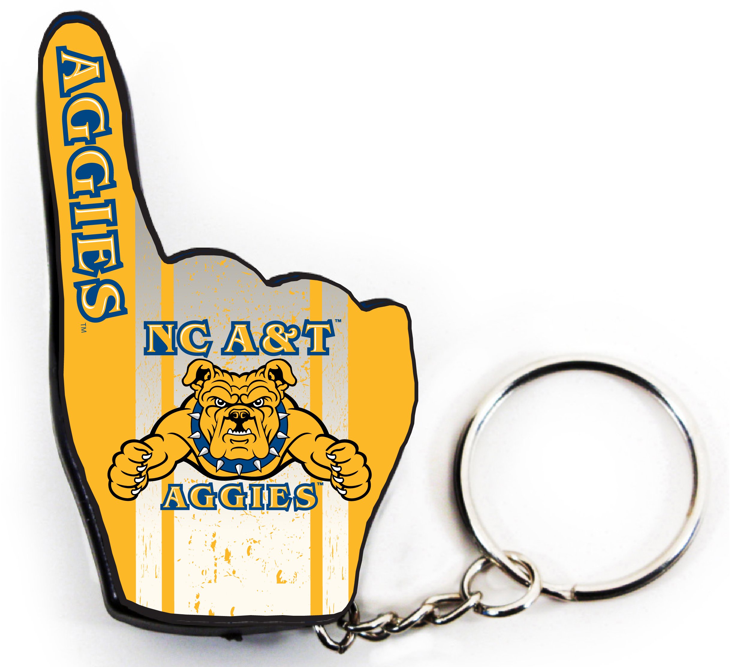 North Carolina A&T State Aggies #1 Fan Keychain Officially Licensed Collegiate Product