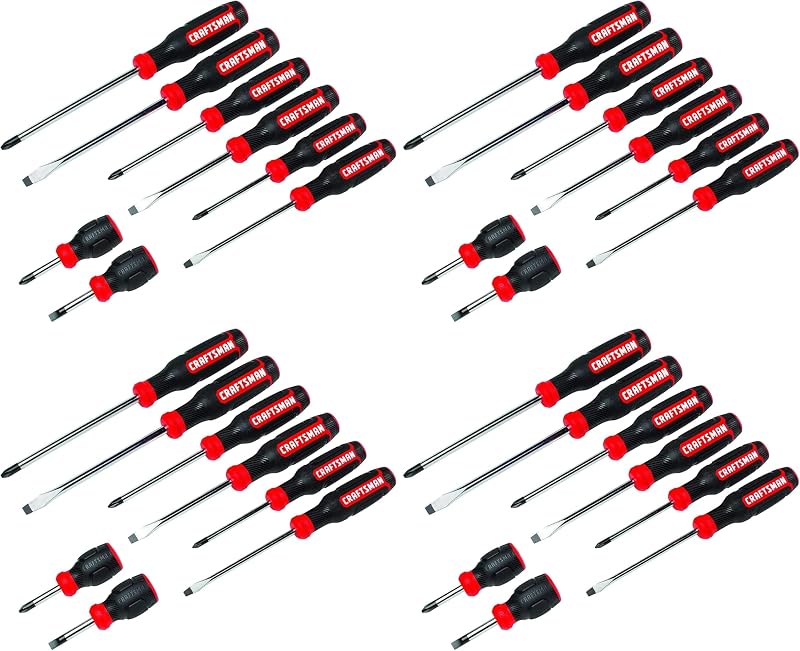 Screwdriver Set,Bi-Material,8 Piece Set (CMHT65075N),(Pack of 4)