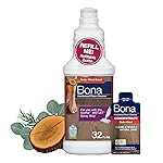 Bona Hardwood Floor Cleaner Bottle for use with Swiffer WETJET Spray Mop, Cedar Wood Scent, makes 64 Fl Oz - Includes Filled Bottle + Concentrate Refill for Wood Floor Cleaning
