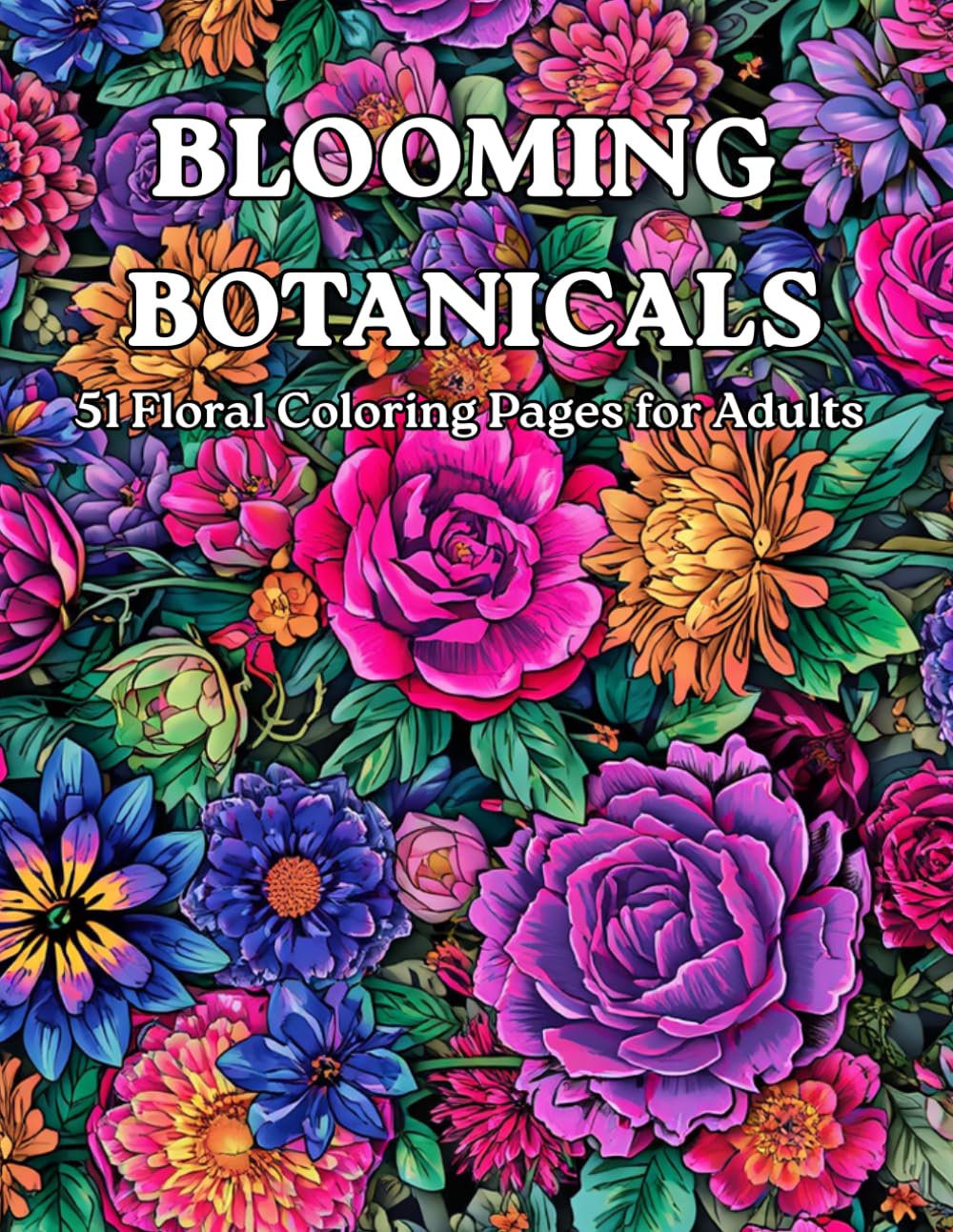 Blooming Botanicals: 51 Floral Coloring Pages for Adults