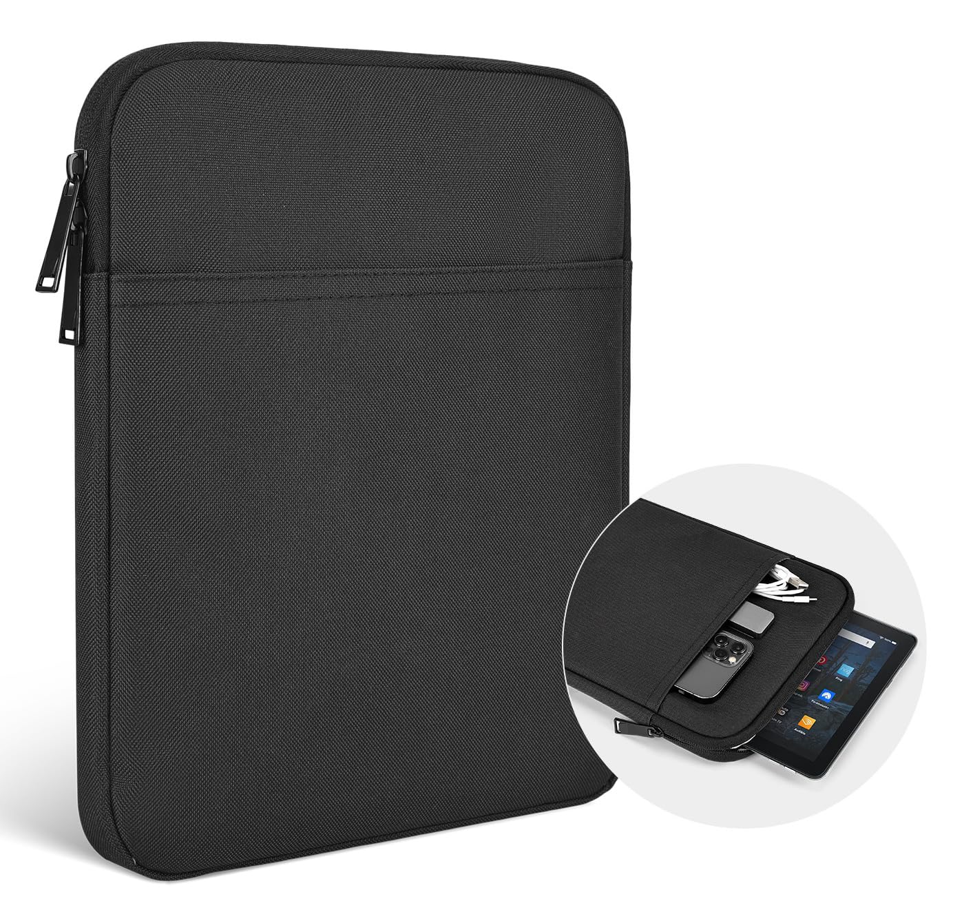 6-7 Inch Tablet Sleeve for 7" Amazon Fire 7 Tablet/6.8" Amazon Kindle Paperwhite/Paperwhite Signature Edition/6" Amazon Kindle 11th 2022, Kobo Clara 2E 6" 2022/Libra 2 7" eReader Bag Case(Black)
