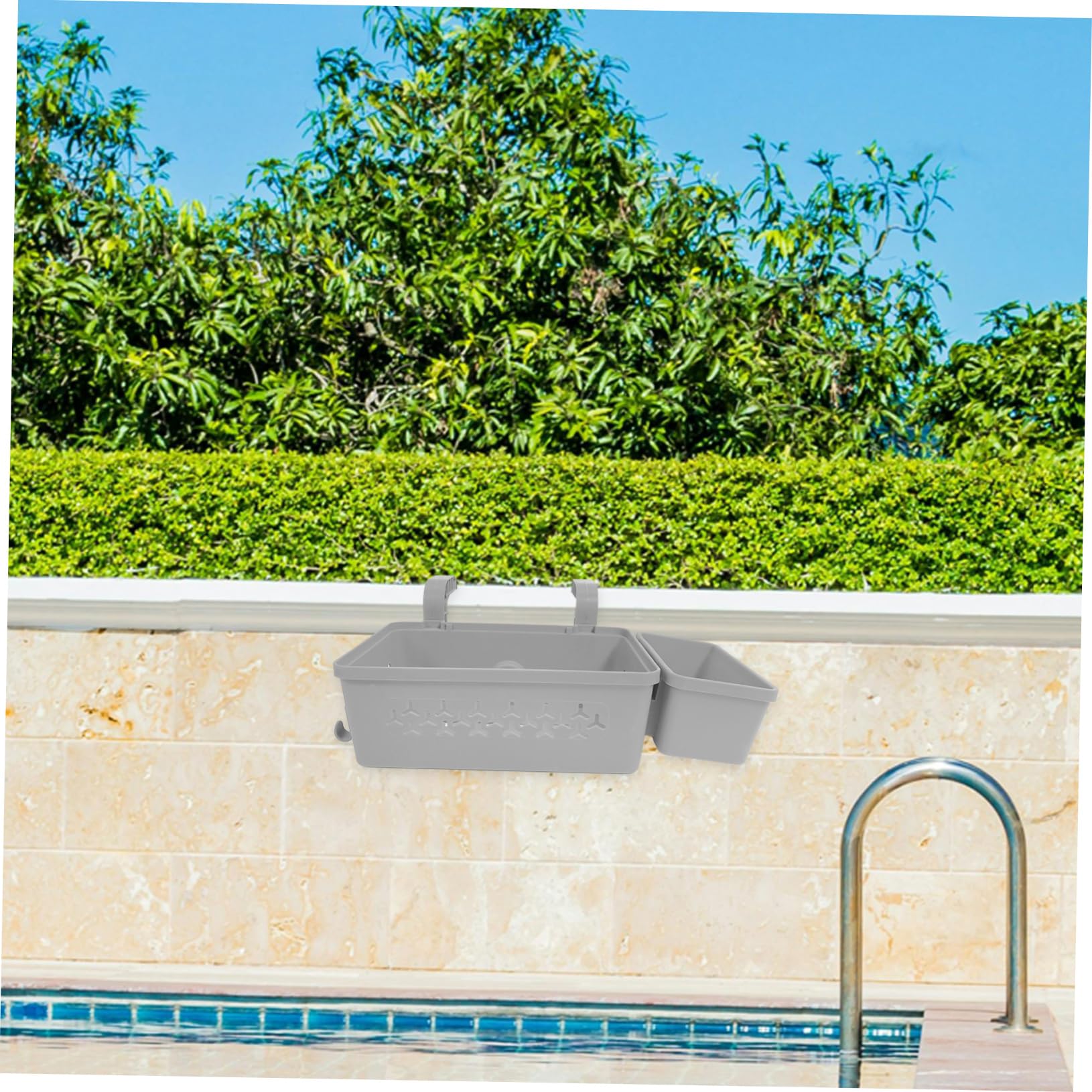 Cesta de Almacenamiento para Piscina de Plástico Pp Diseño Espacioso y Resistente para Colgar Toallas y Accesorios en Áreas de Piscina