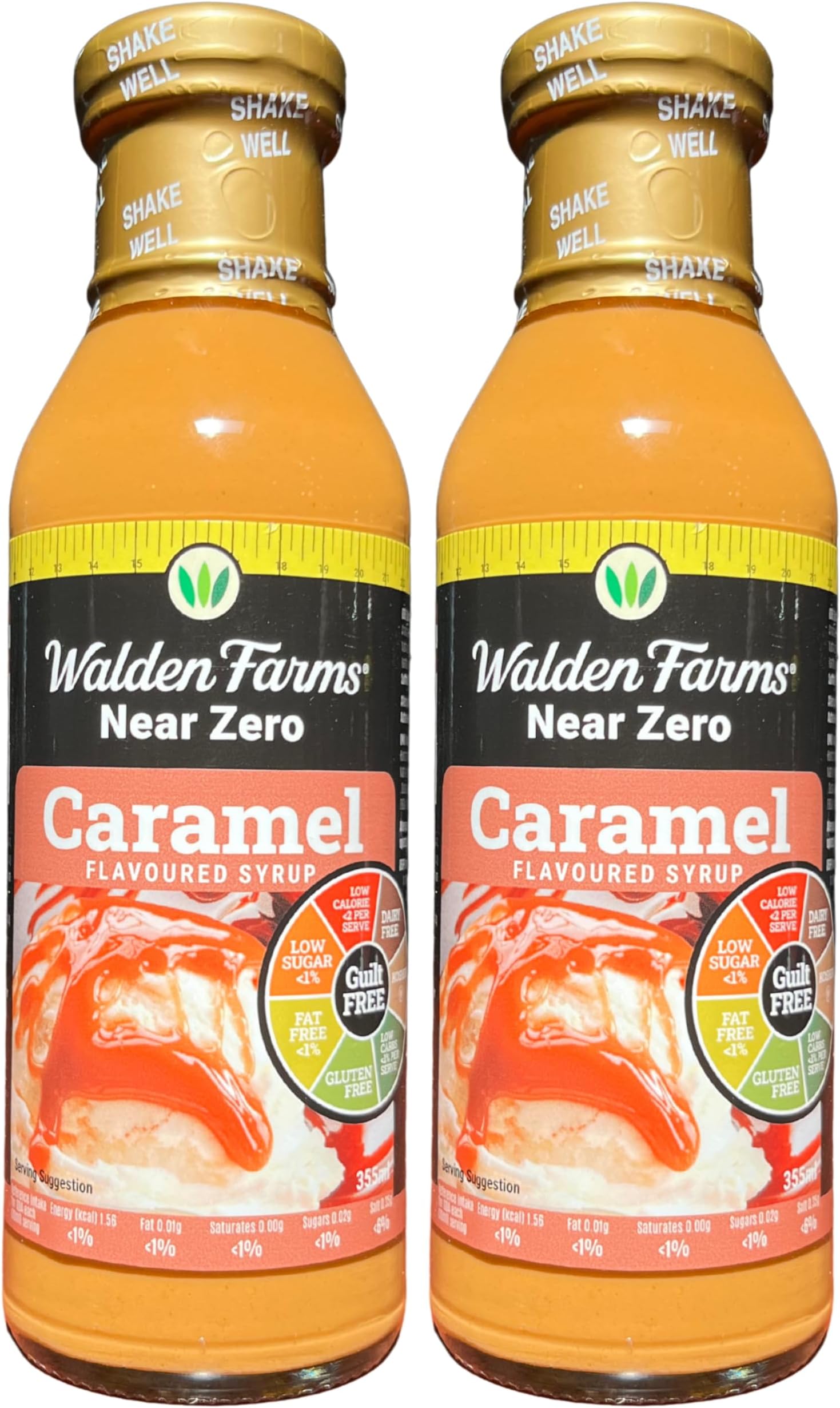 Near Zero Caramel Syrup 340g (Pack of 2)