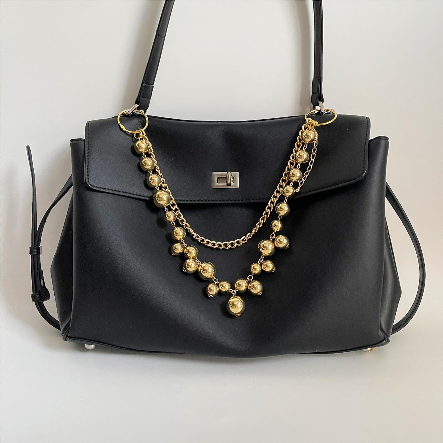 QTMY 2-layer Pearl Chain Keychain Bag Charms for Handbag Purse Backpack Accessories for Bogg Bag,908 - Image 6