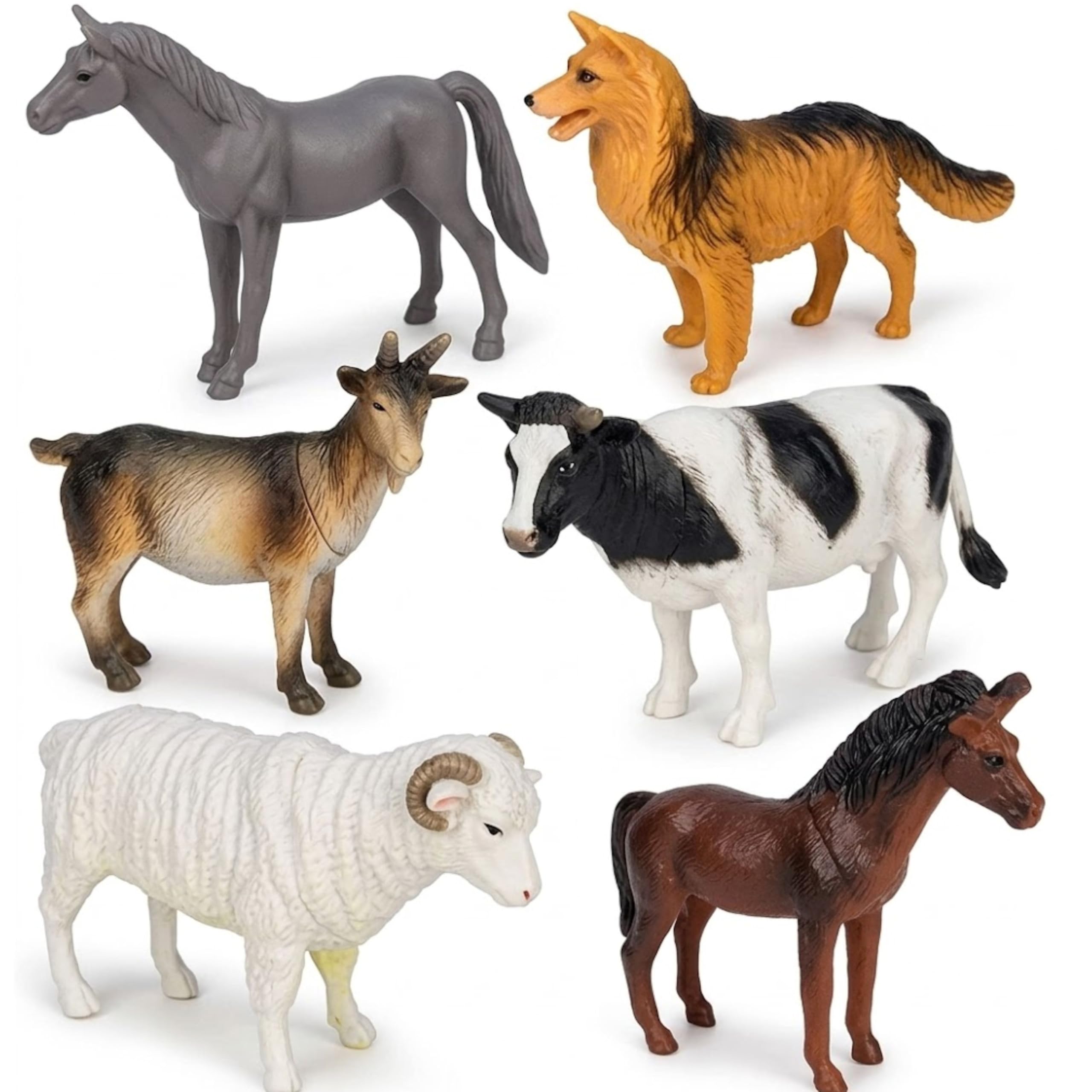 MALLEXO Farm Animal Toys for Kids | 8PCS Jungle & Forest Animals Toy Action Figure Playset for 3+ Old Boys and Girls Horse Sheep Cow Fox Janwar Toys Birthday Gift for Children Decor | Educational Item-image-22