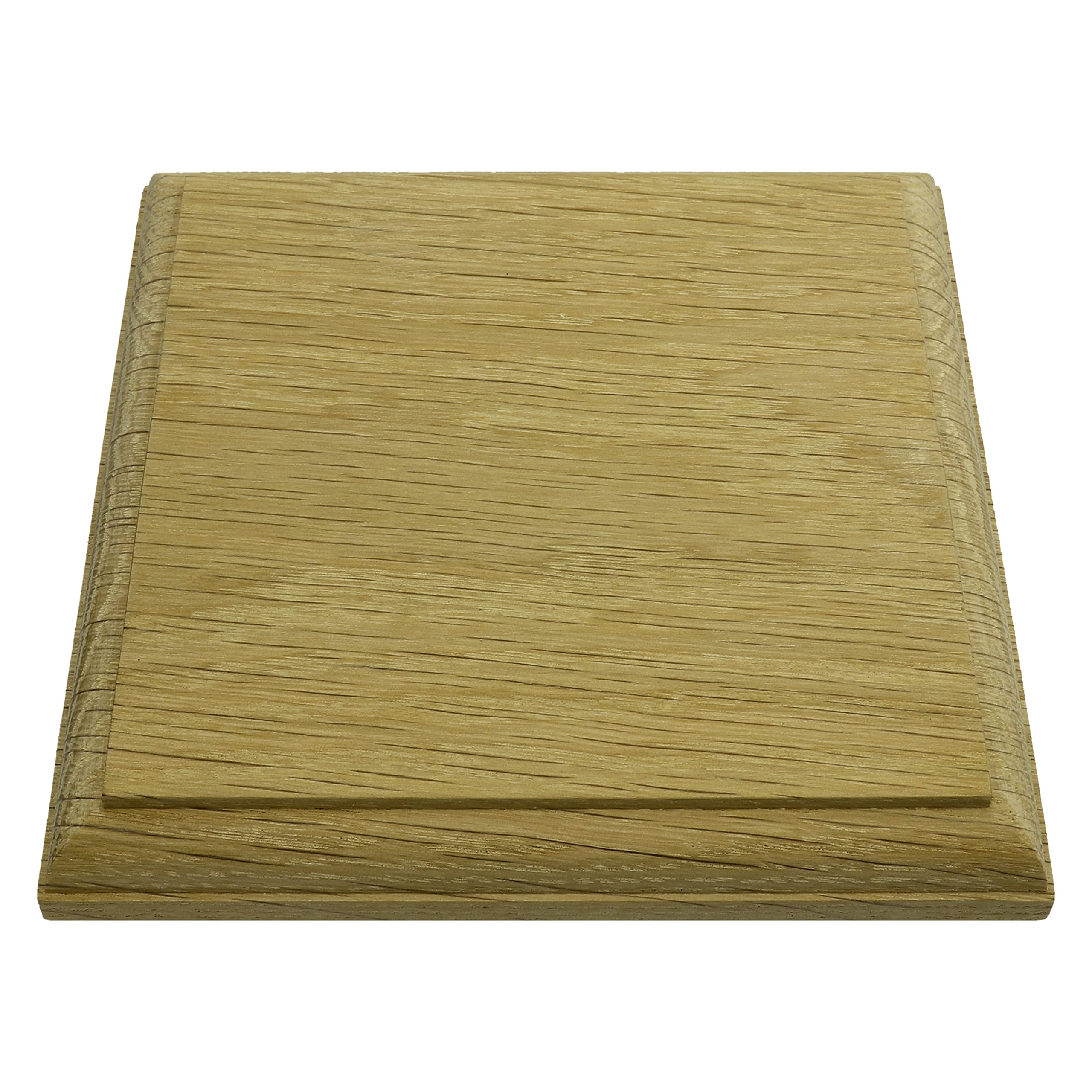 Solid Natural Oak Ogee Profile Switch Square Mount Pattress 4 Gang for 4 Switch for Toggle, Dolly, Period, Vintage and Bakelite Light Switches