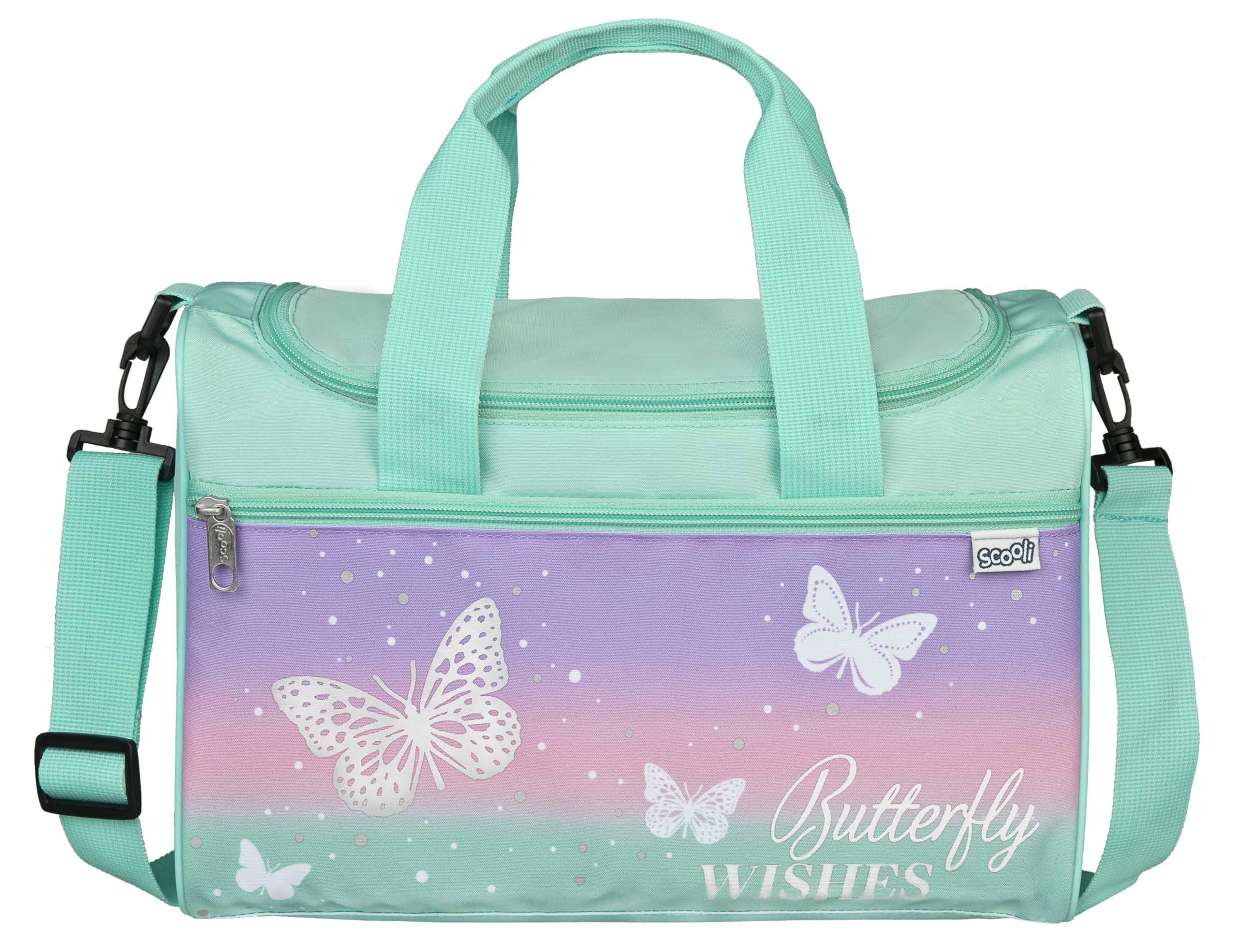 Scooli Borsa sportiva Butterfly Wishes bambini tracolla regolabile design farfalla robusto