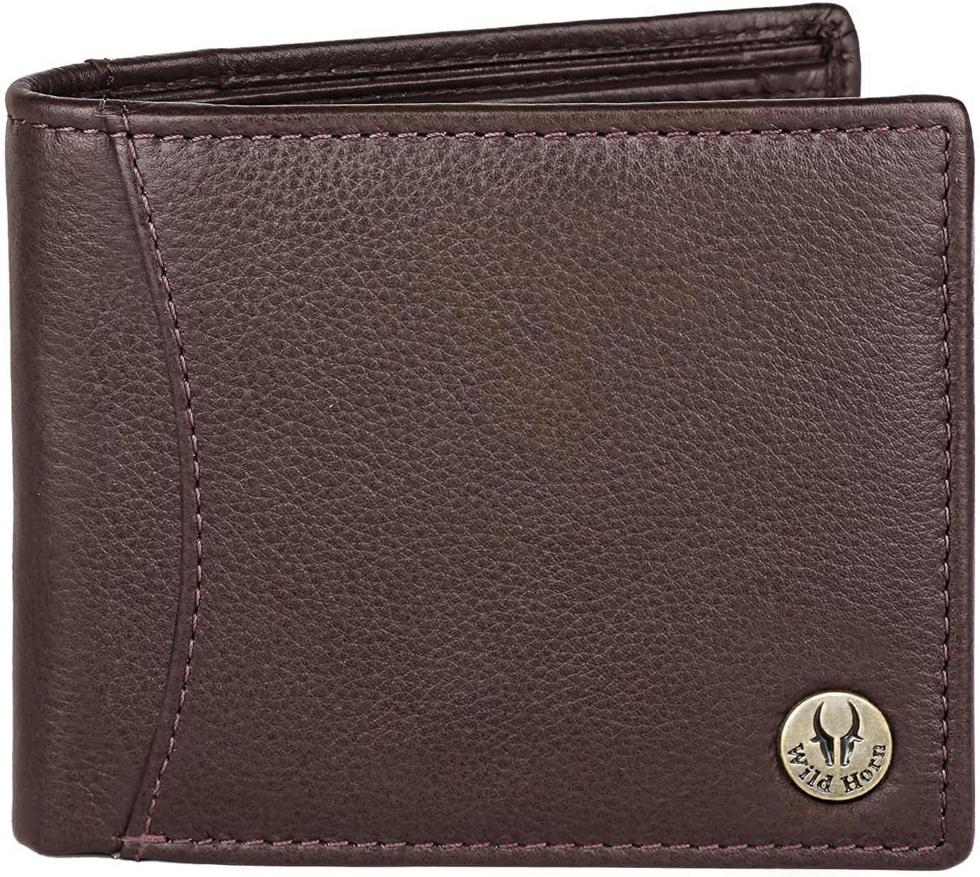 WildHorn Blue Leather Men's Wallet (WH1173), Mocha Brown, Classic